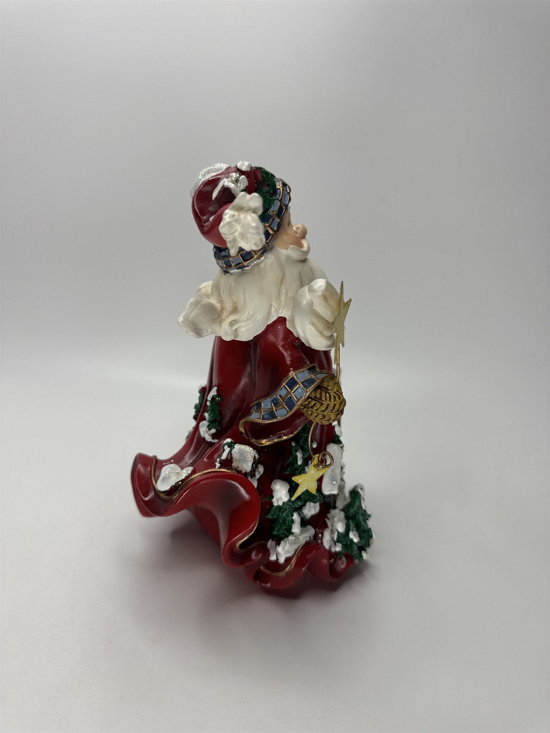 Home Interiors 2002 Santa Figurine Let's Celebrate Christmas Winter Cabin Decor