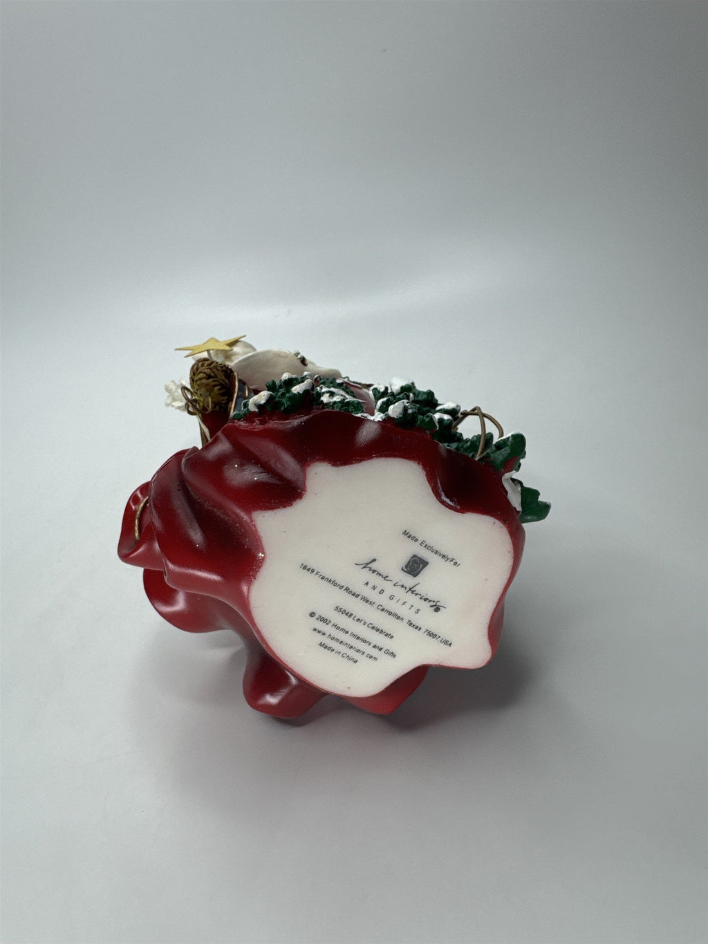 Home Interiors 2002 Santa Figurine Let's Celebrate Christmas Winter Cabin Decor