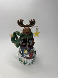 Home Interiors 2002 Moose Figurine Let's Celebrate Christmas Winter Cabin Decor