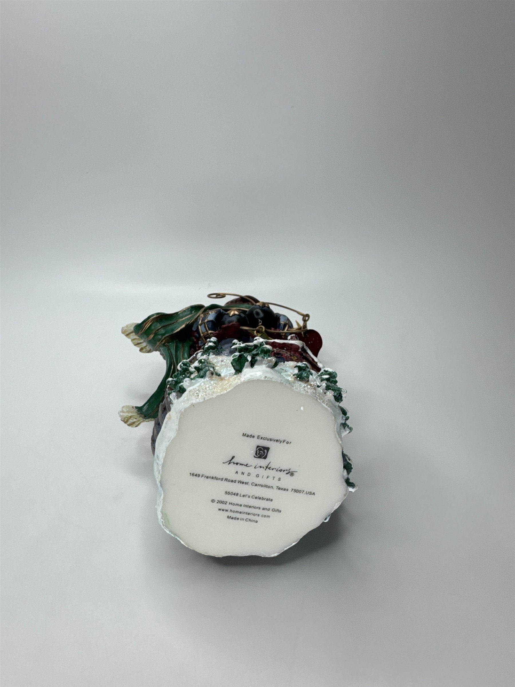 Home Interiors 2002 Moose Figurine Let's Celebrate Christmas Winter Cabin Decor