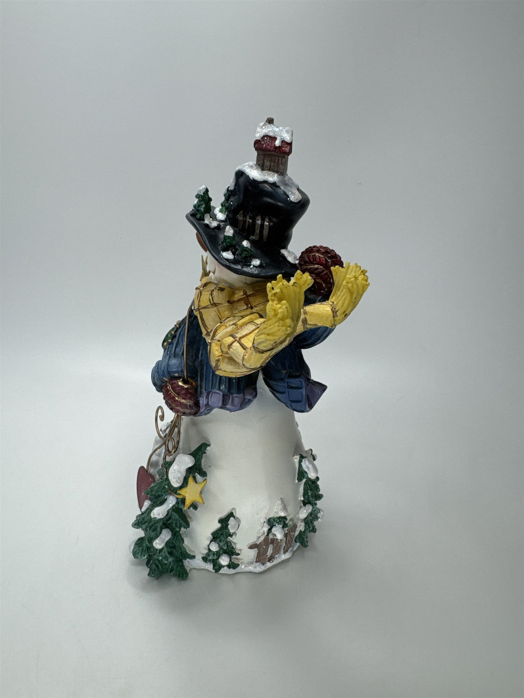 Home Interiors 2002 Snowman Figurine Lets Celebrate Christmas Winter Cabin Decor