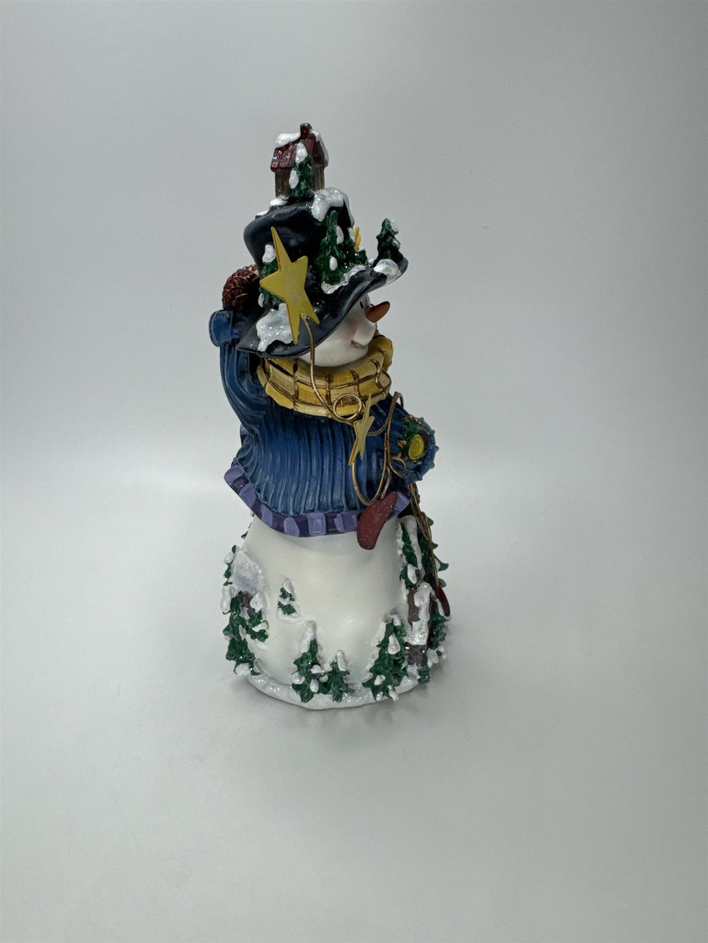 Home Interiors 2002 Snowman Figurine Lets Celebrate Christmas Winter Cabin Decor