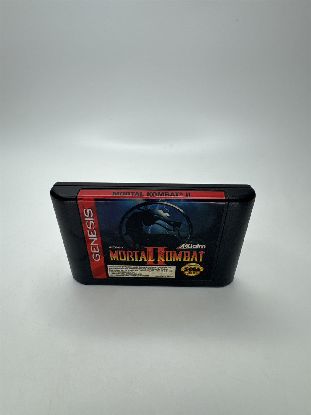 Mortal Kombat II 2 Sega Genesis Game Cartridge Akklaim Midway Fighting