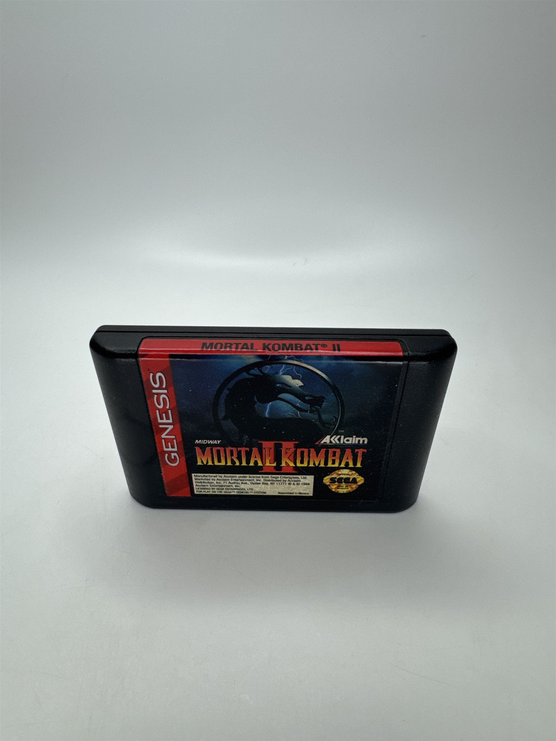Mortal Kombat II 2 Sega Genesis Game Cartridge Akklaim Midway Fighting