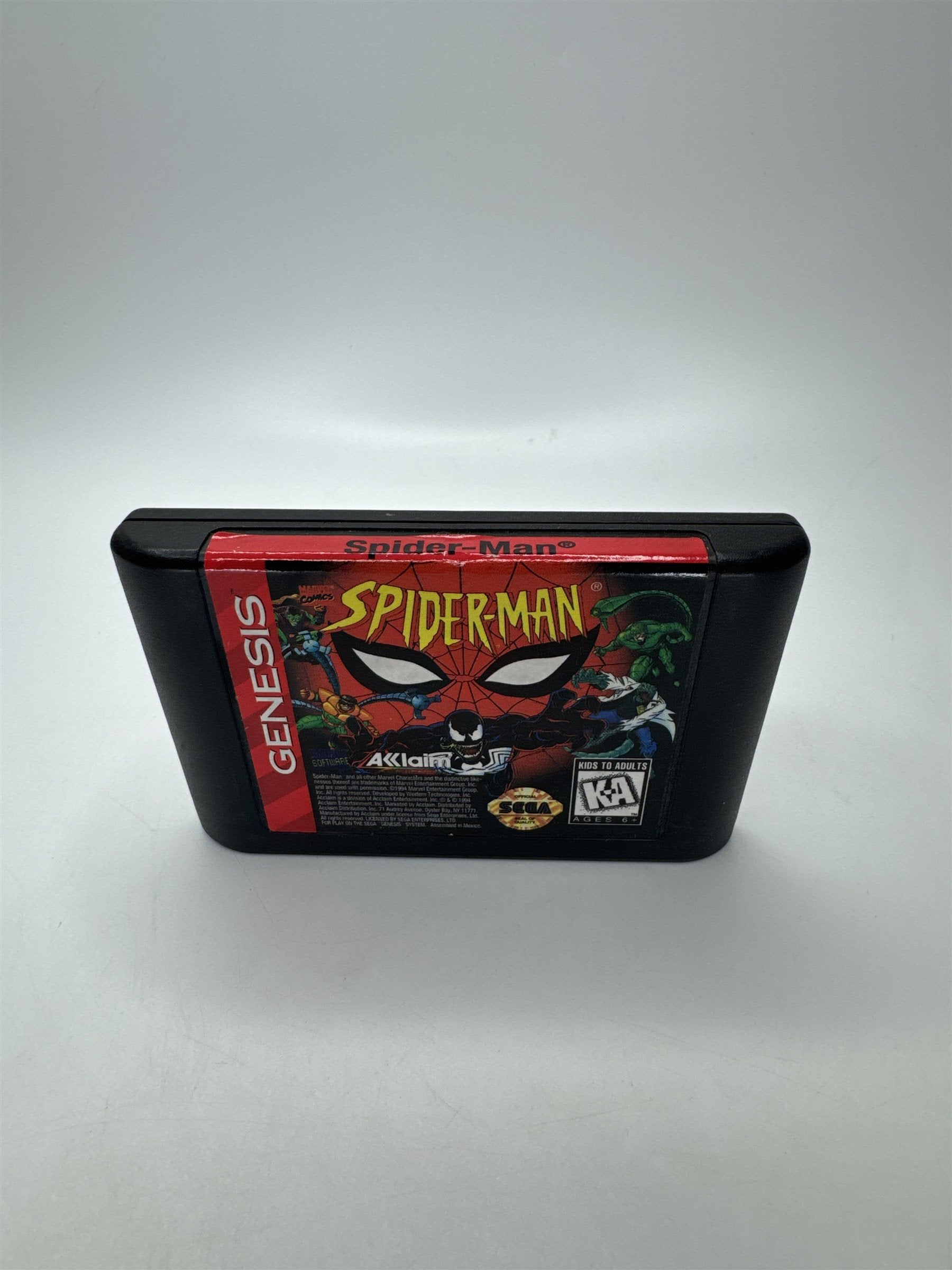 Spider-Man Sega Genesis Game Cartridge Marvel Akklaim Superhero Action