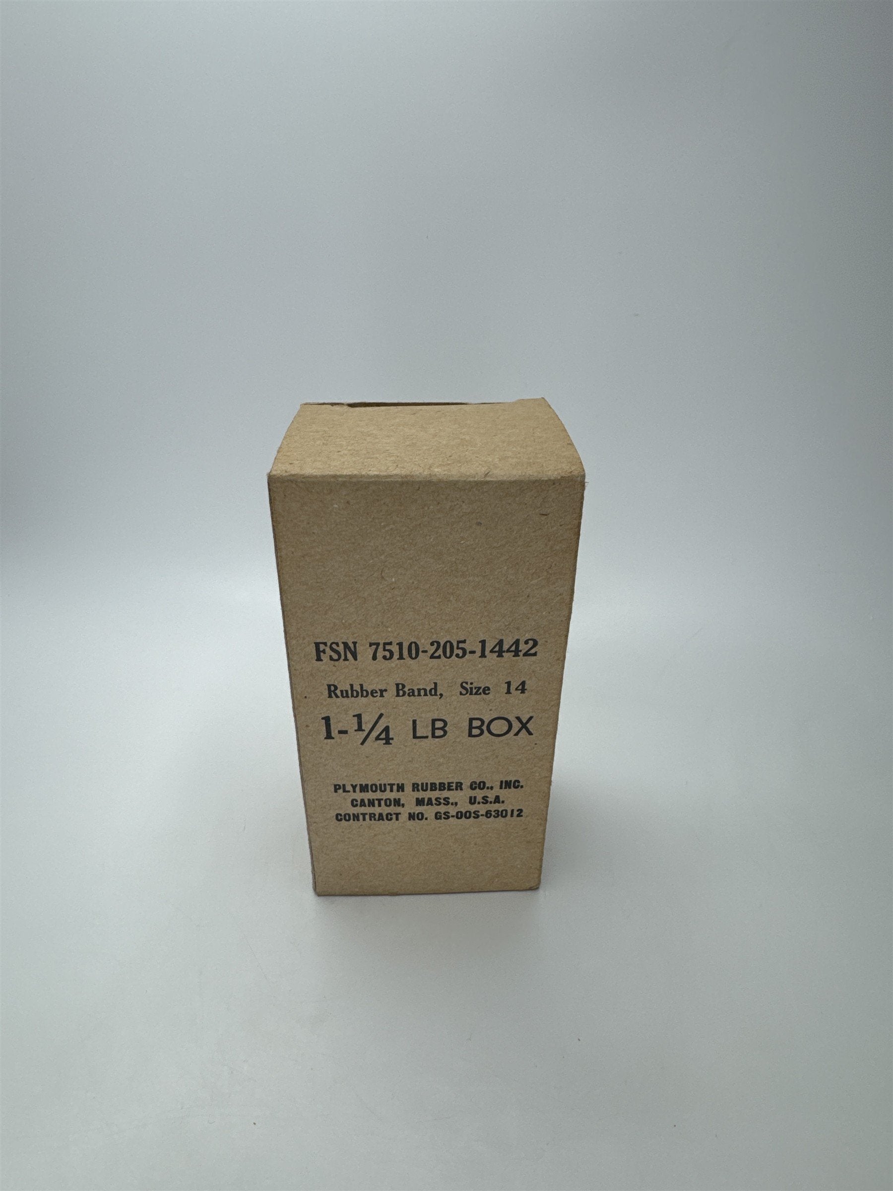 Vintage FSN Plymouth Rubber Bands Box Size 14 Canton MA Military *Dry Bands*