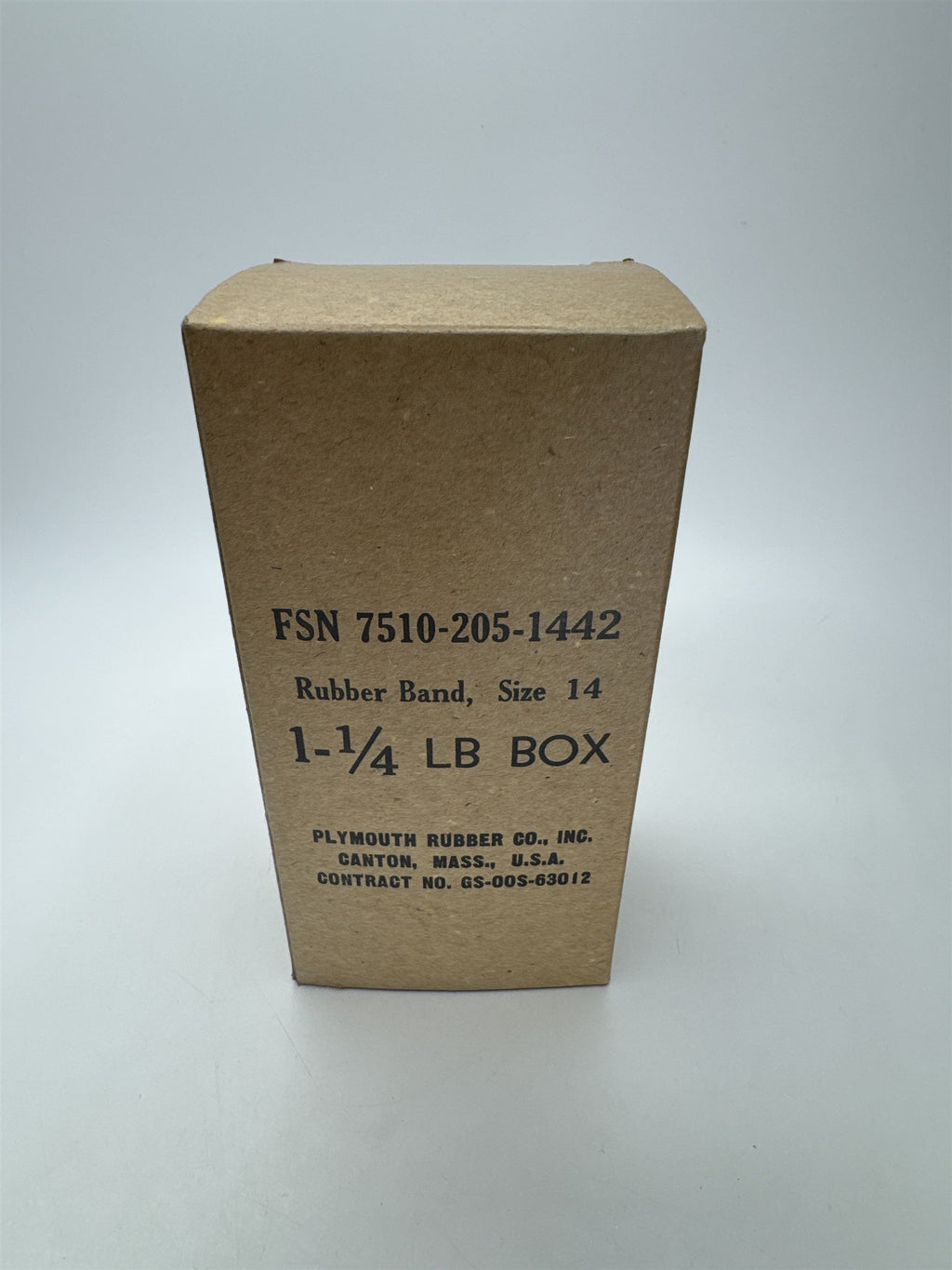 Vintage FSN Plymouth Rubber Bands Box Size 14 Canton MA Military *Dry Bands*