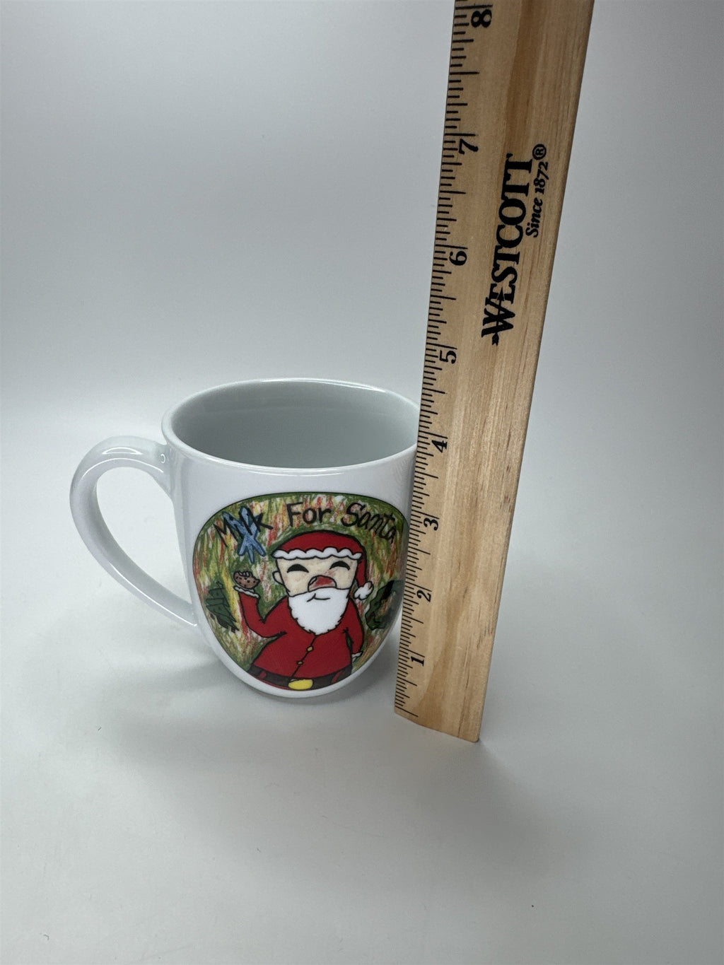 Milk For Santa Ceramic Mug Christmas Holiday Coffee Cocoa Cup Kitchen Decor