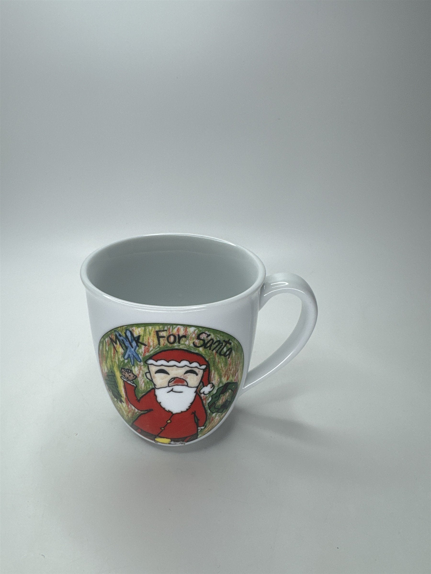 Milk For Santa Ceramic Mug Christmas Holiday Coffee Cocoa Cup Kitchen Decor