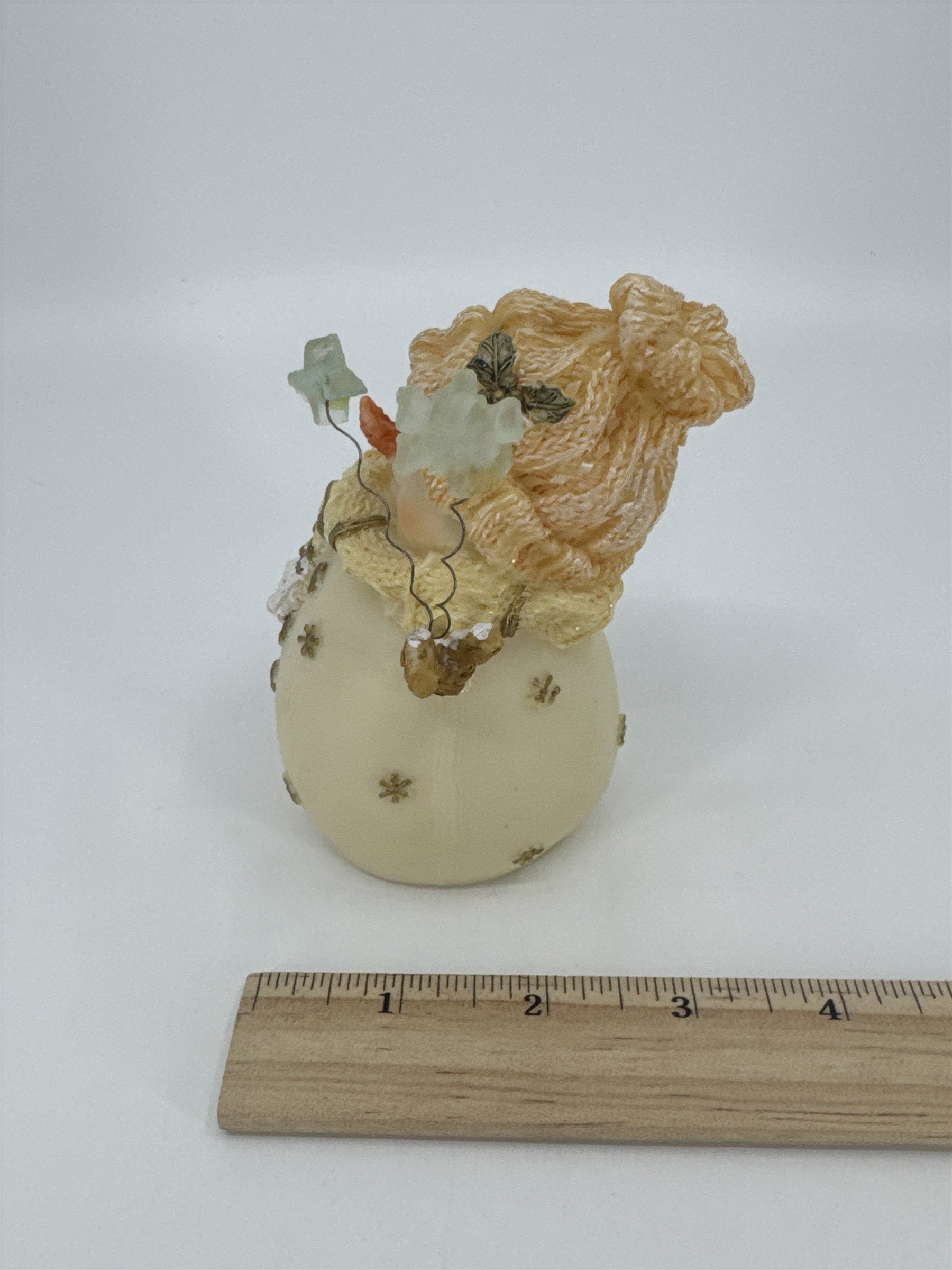 Treasured Times Holiday Collection White Resin Christmas Snowman W/ Snowflakes
