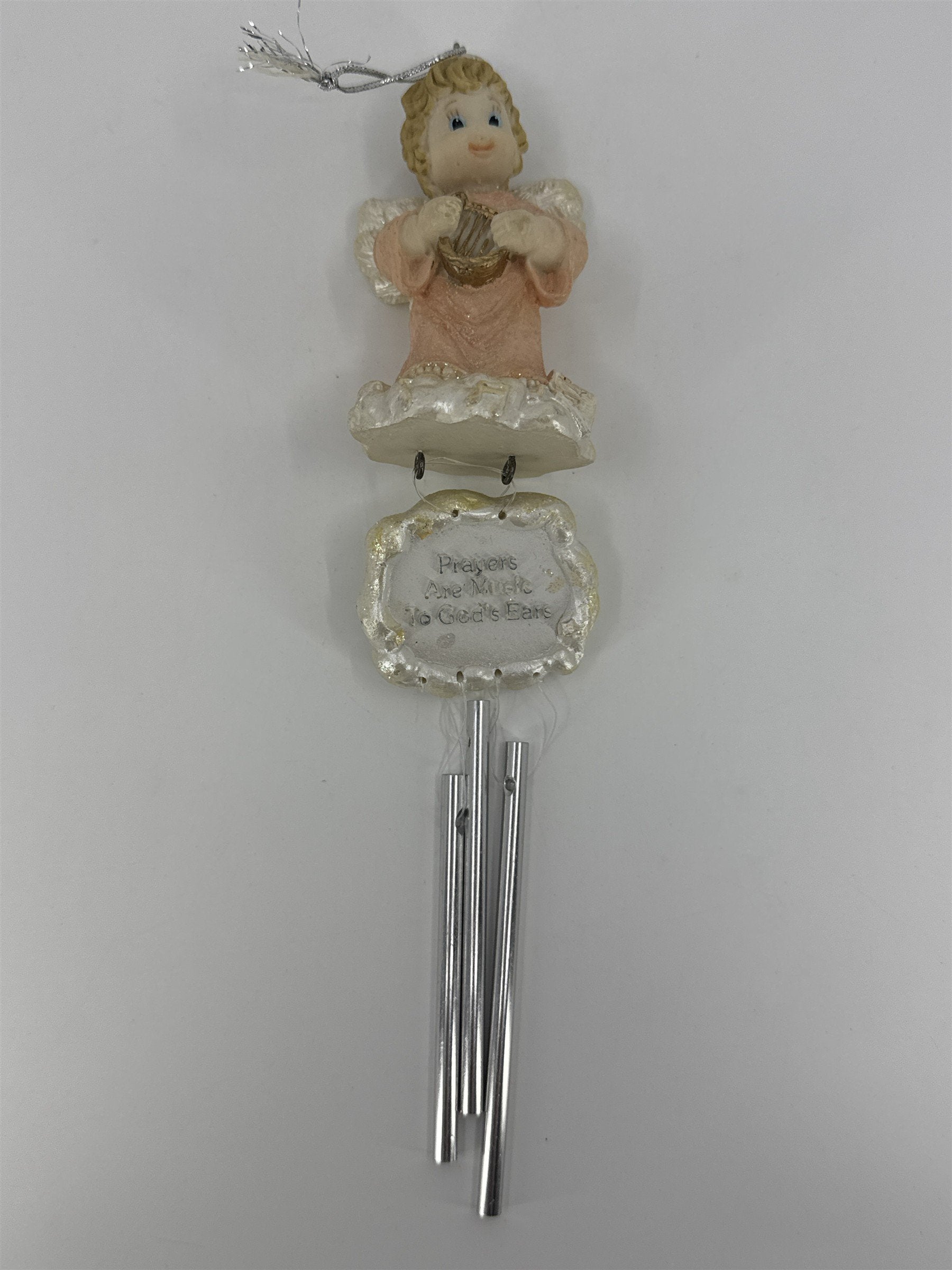 Vintage Paula's Little Angel Wind Chimes "Prayers Are Music To God's Ear"