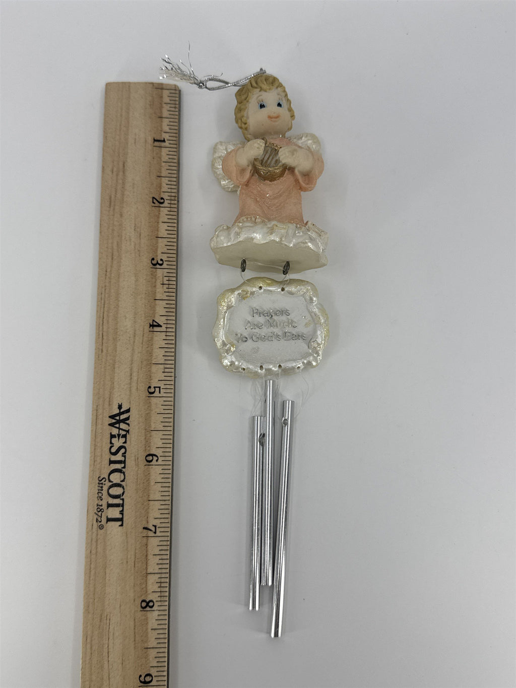 Vintage Paula's Little Angel Wind Chimes "Prayers Are Music To God's Ear"