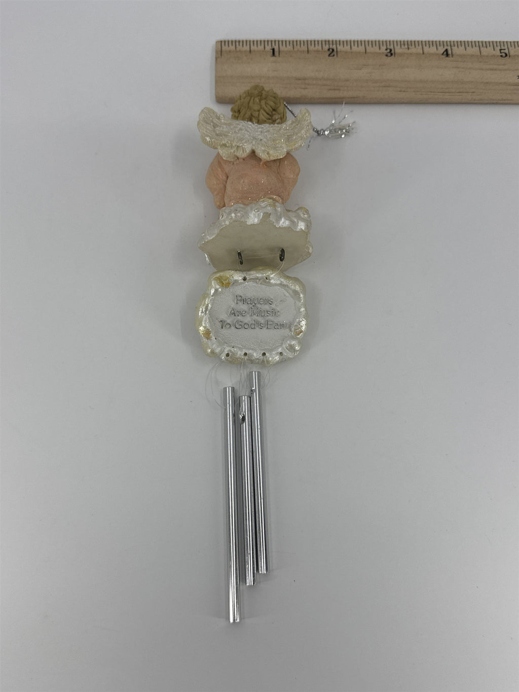 Vintage Paula's Little Angel Wind Chimes "Prayers Are Music To God's Ear"