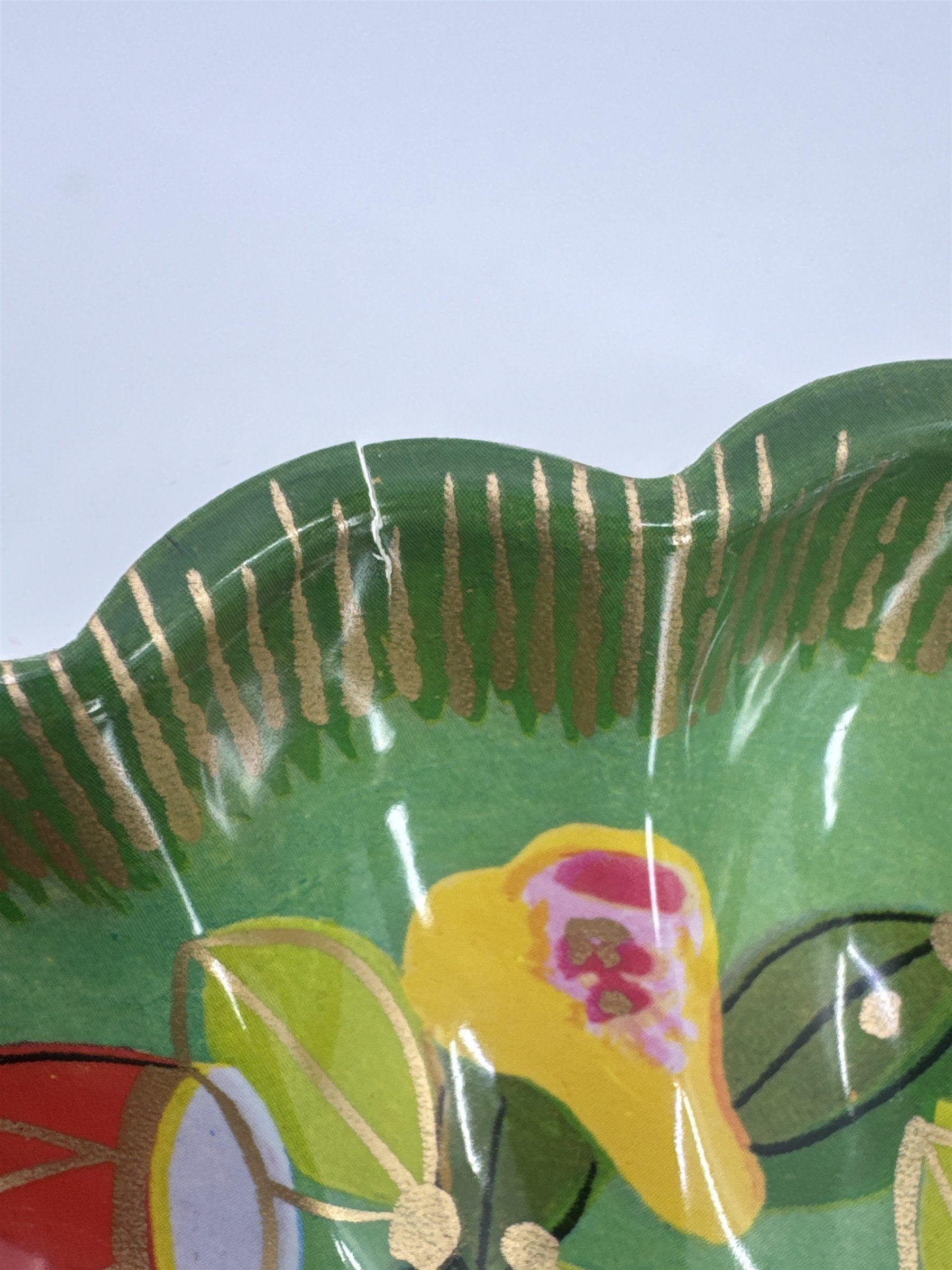 Vintage Plastic 12 Days Of Christmas Decorative Scalloped Serving Tray