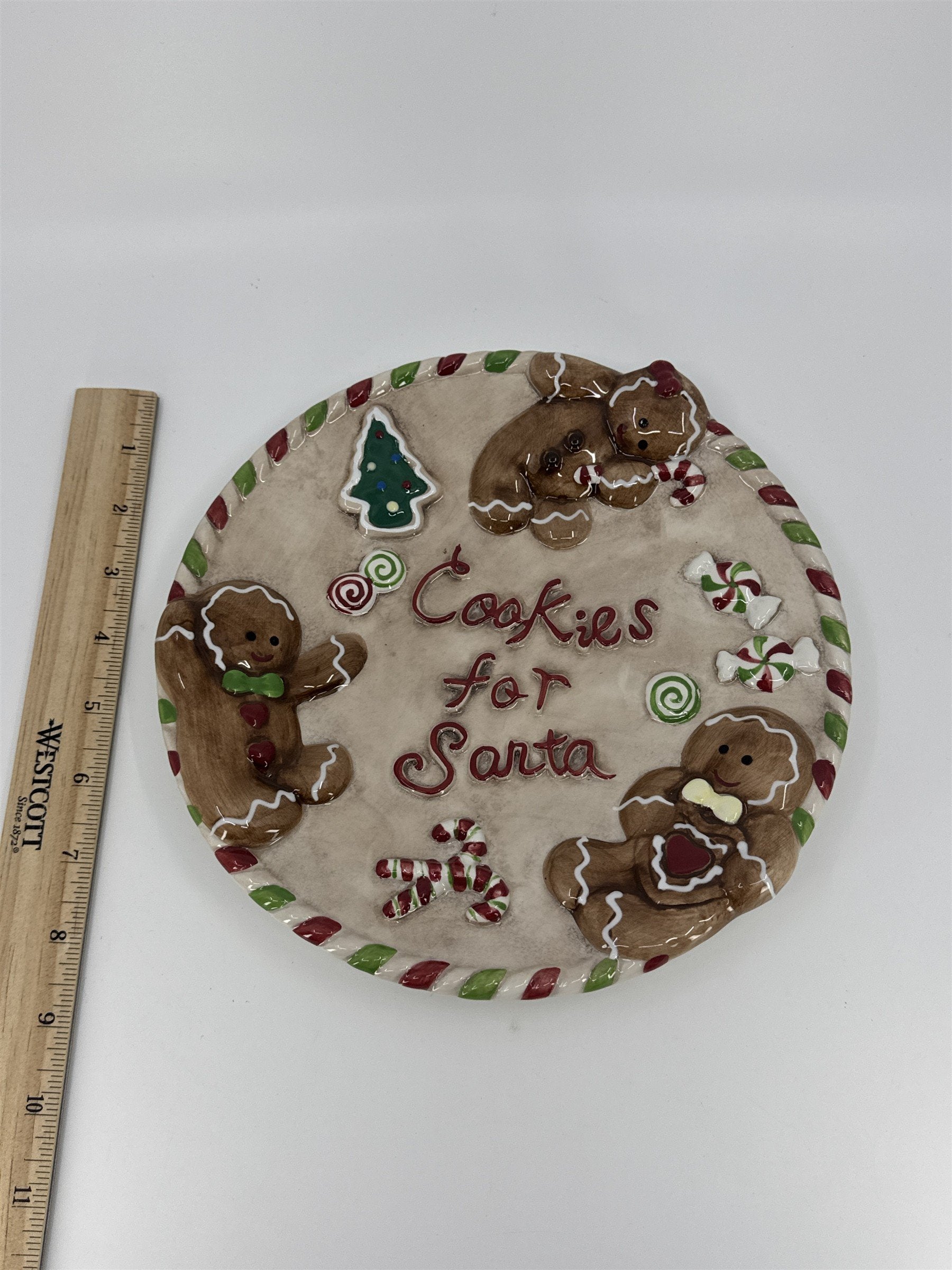 Vintage Home Interiors Gingerbread Cookies "Cookies For Santa" Decorative Plate