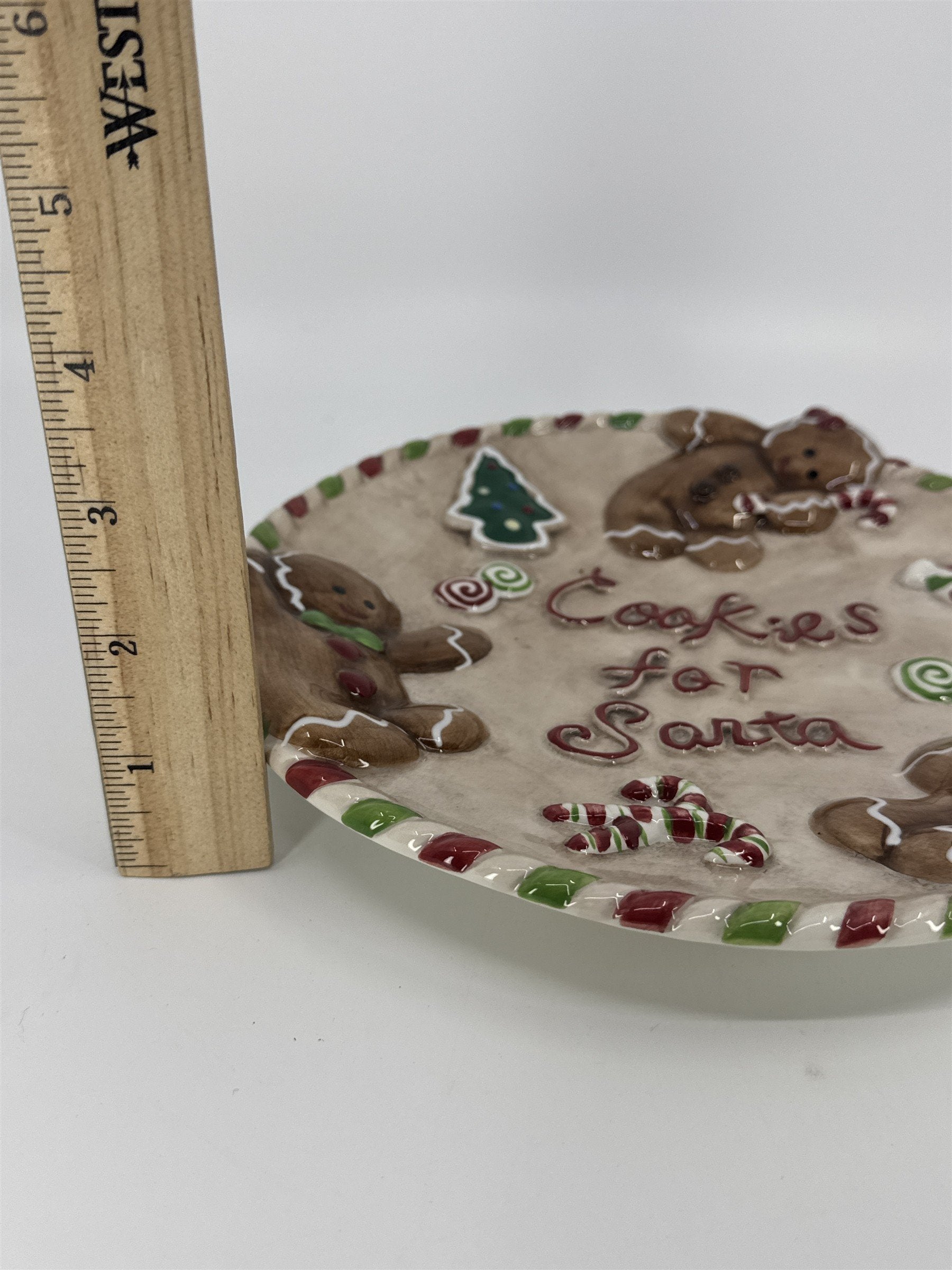 Vintage Home Interiors Gingerbread Cookies "Cookies For Santa" Decorative Plate