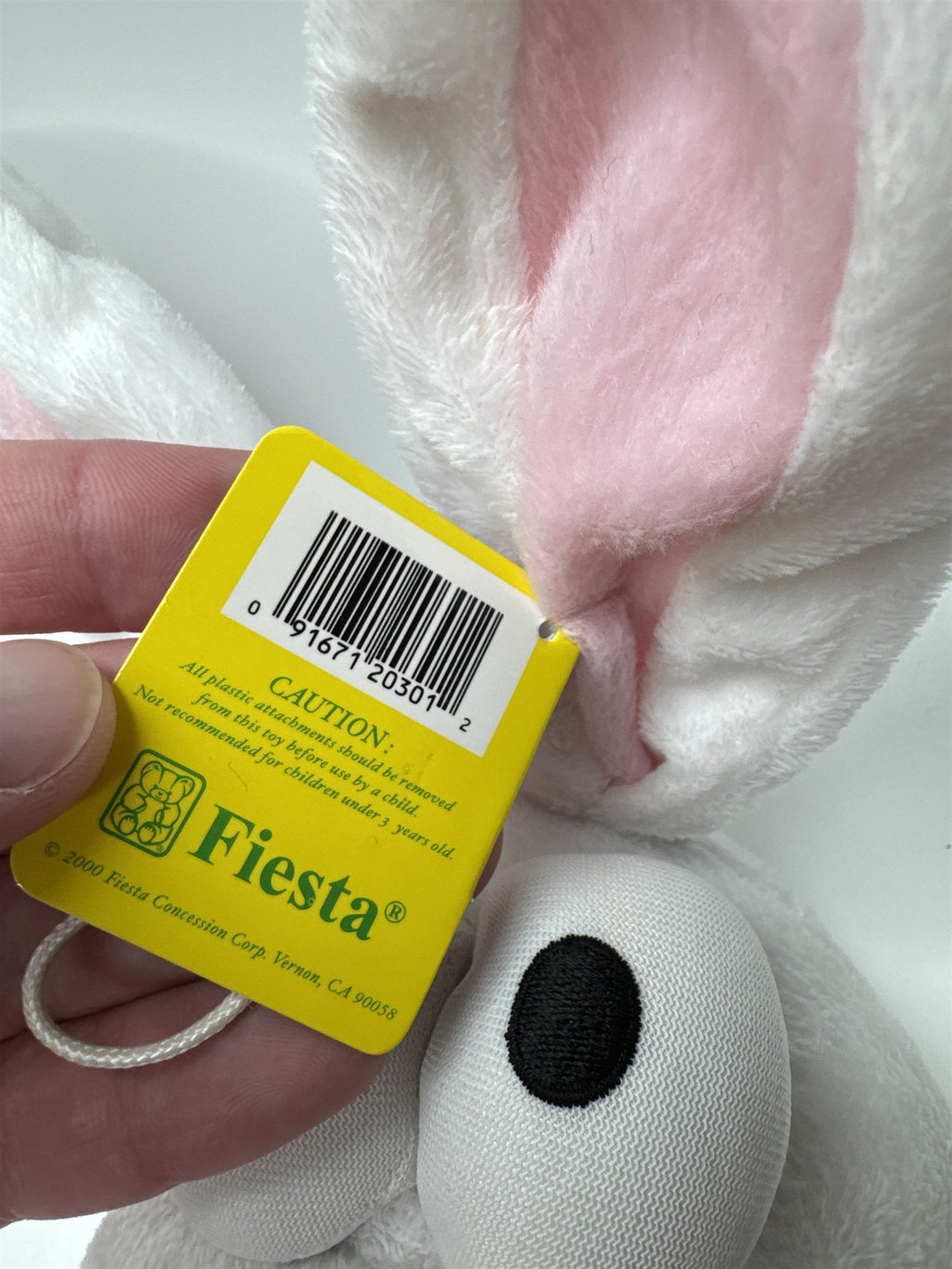 Fiesta Bunny Rabbit Plush Happy Easter Huggable Shelf Sitter Purple White