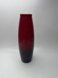 11" Tall Black Cherry Ombre Vase Made in Germany Red Black Glazed Ceramic