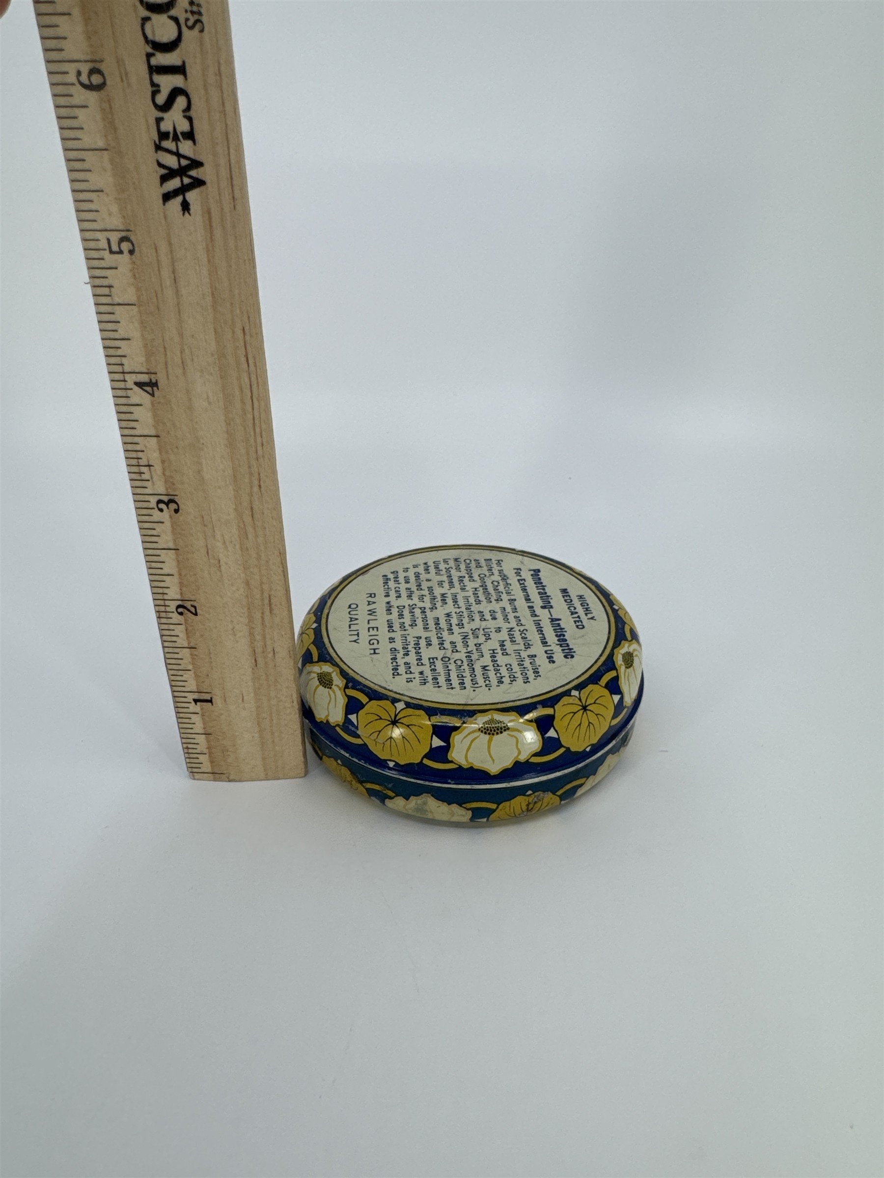Vintage 5 Ounce Rawleigh's Medicated Ointment Tin Container