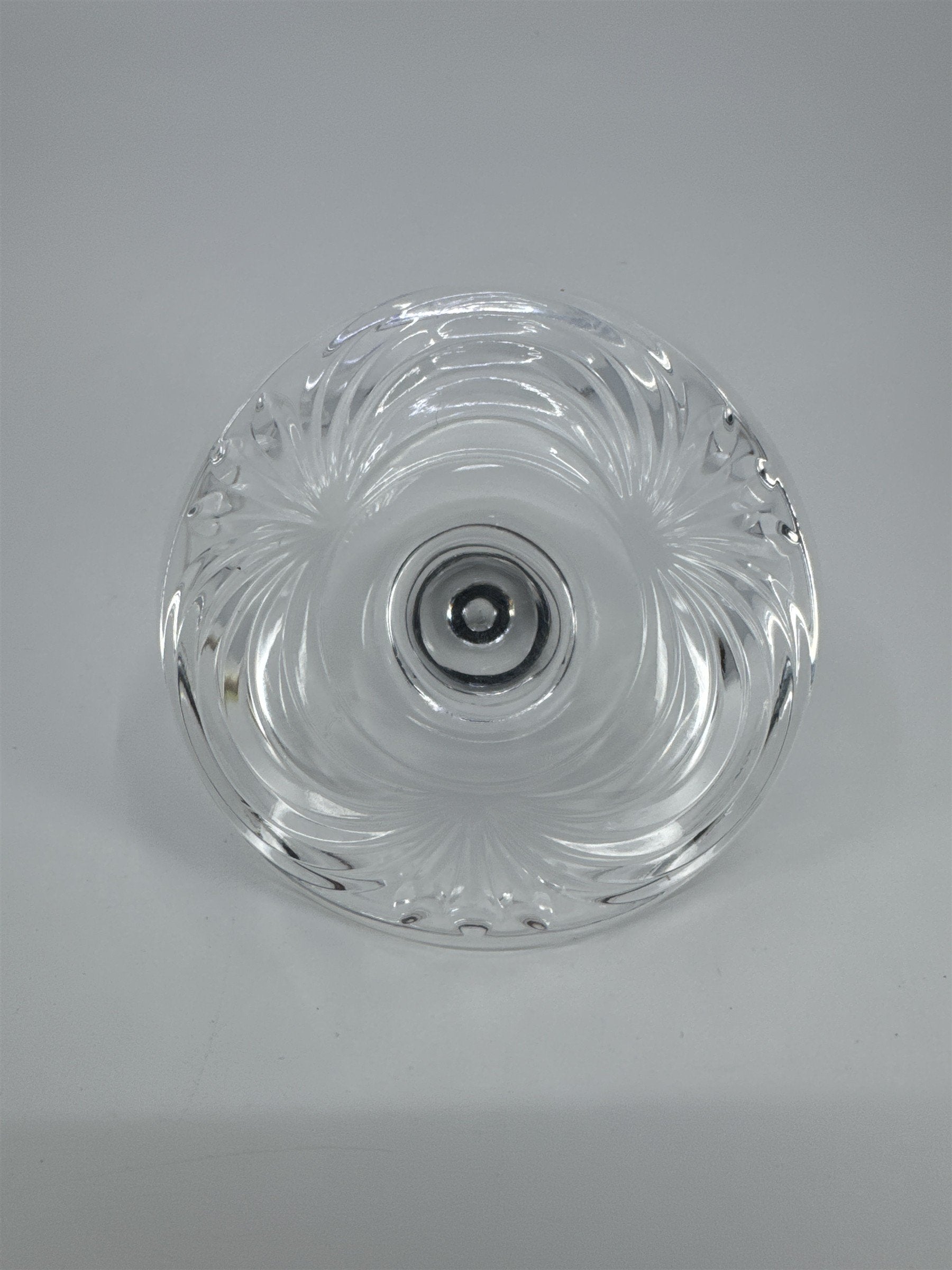 Vintage Aurea Lead Crystal Ring Holder Trinket Dish By Royal Crystal Rock