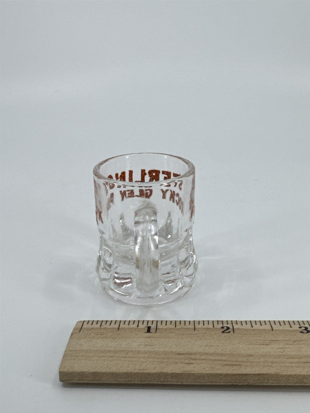 Vintage Sterling's Rocky Glen Park Shot Glass Pennsylvania PA Souvenir