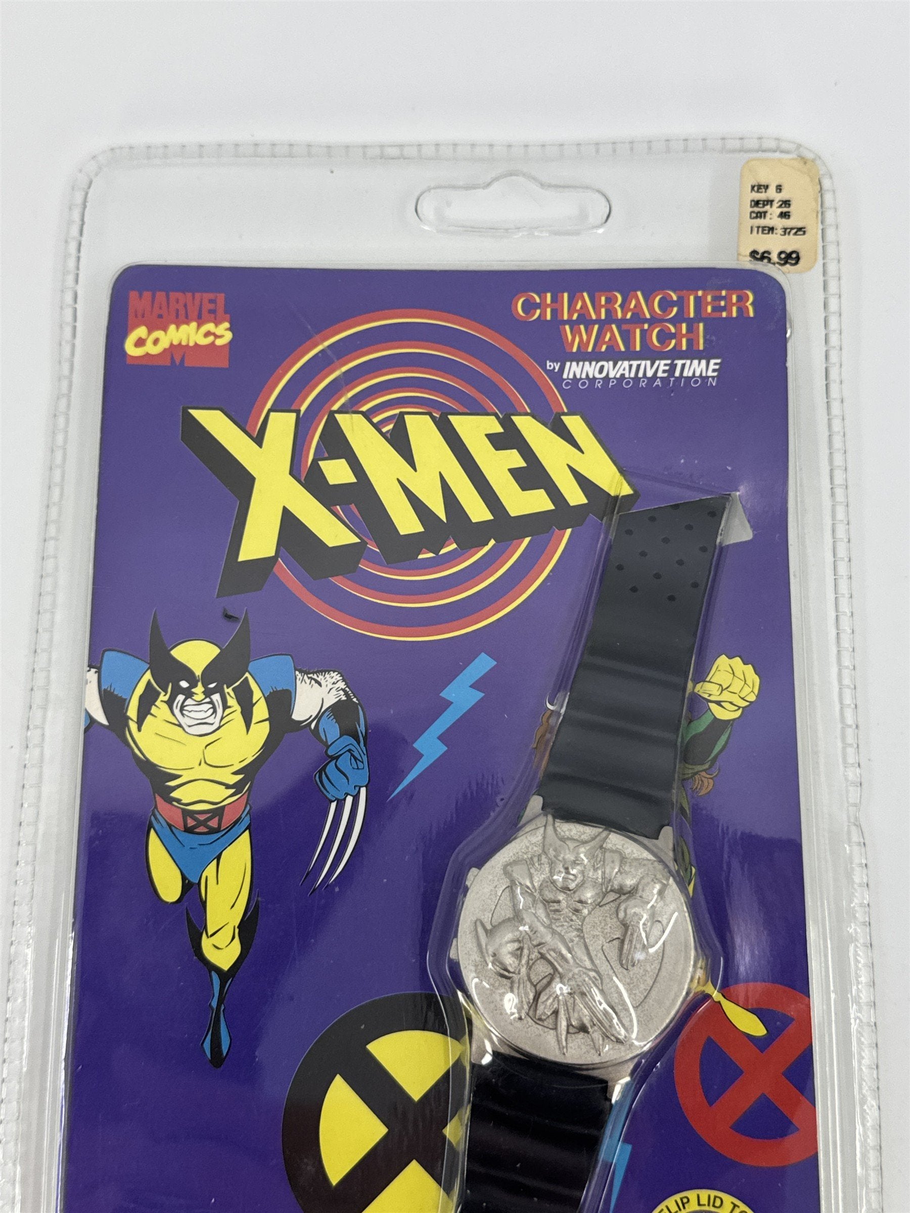 Marvel Comics X-Men Wolverine Metal 3-D Character Flip Up Watch 1994