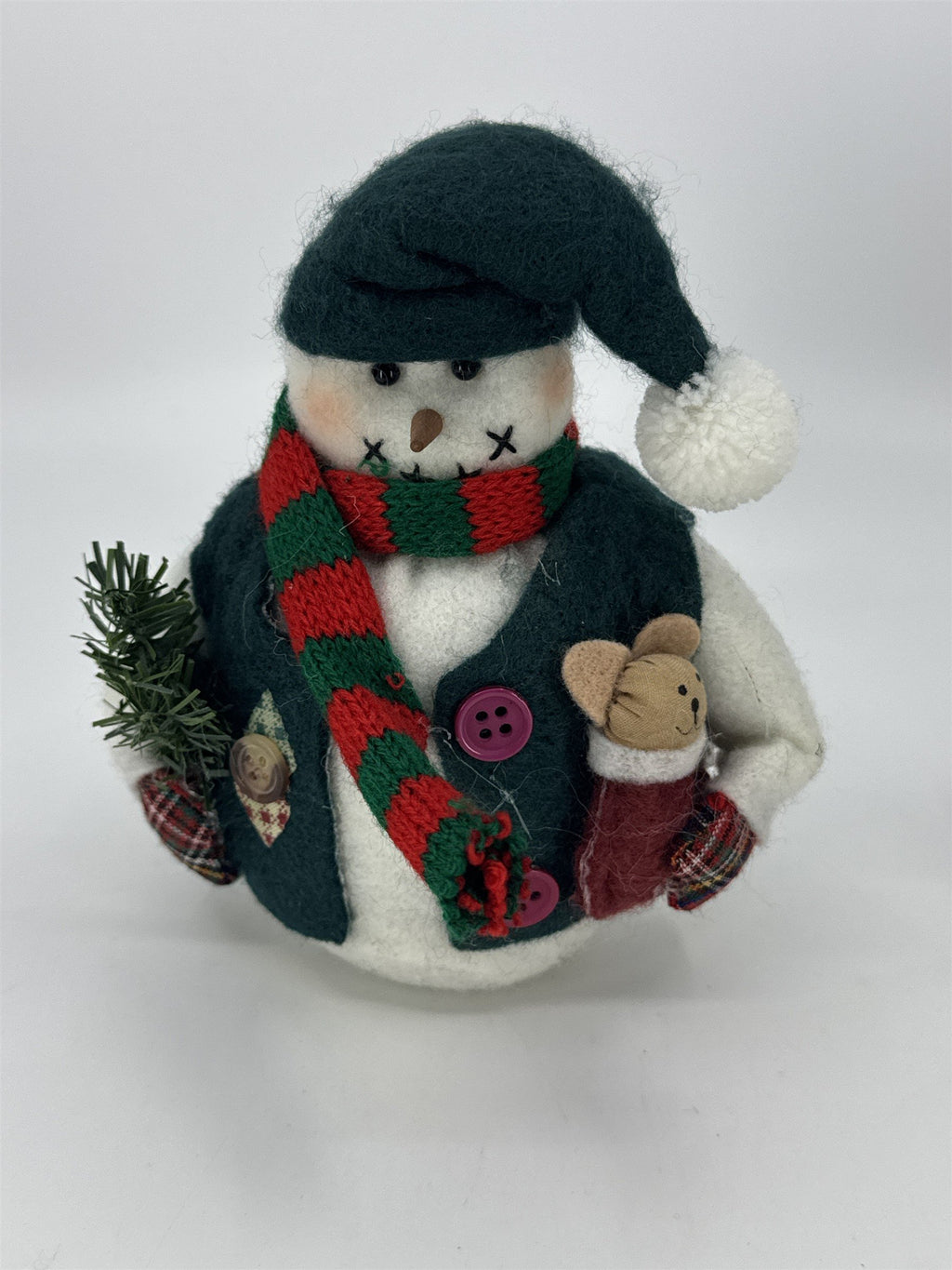 Set Of Three Vintage Home Interiors Christmas Snowmen Weighted Bottom Figurines