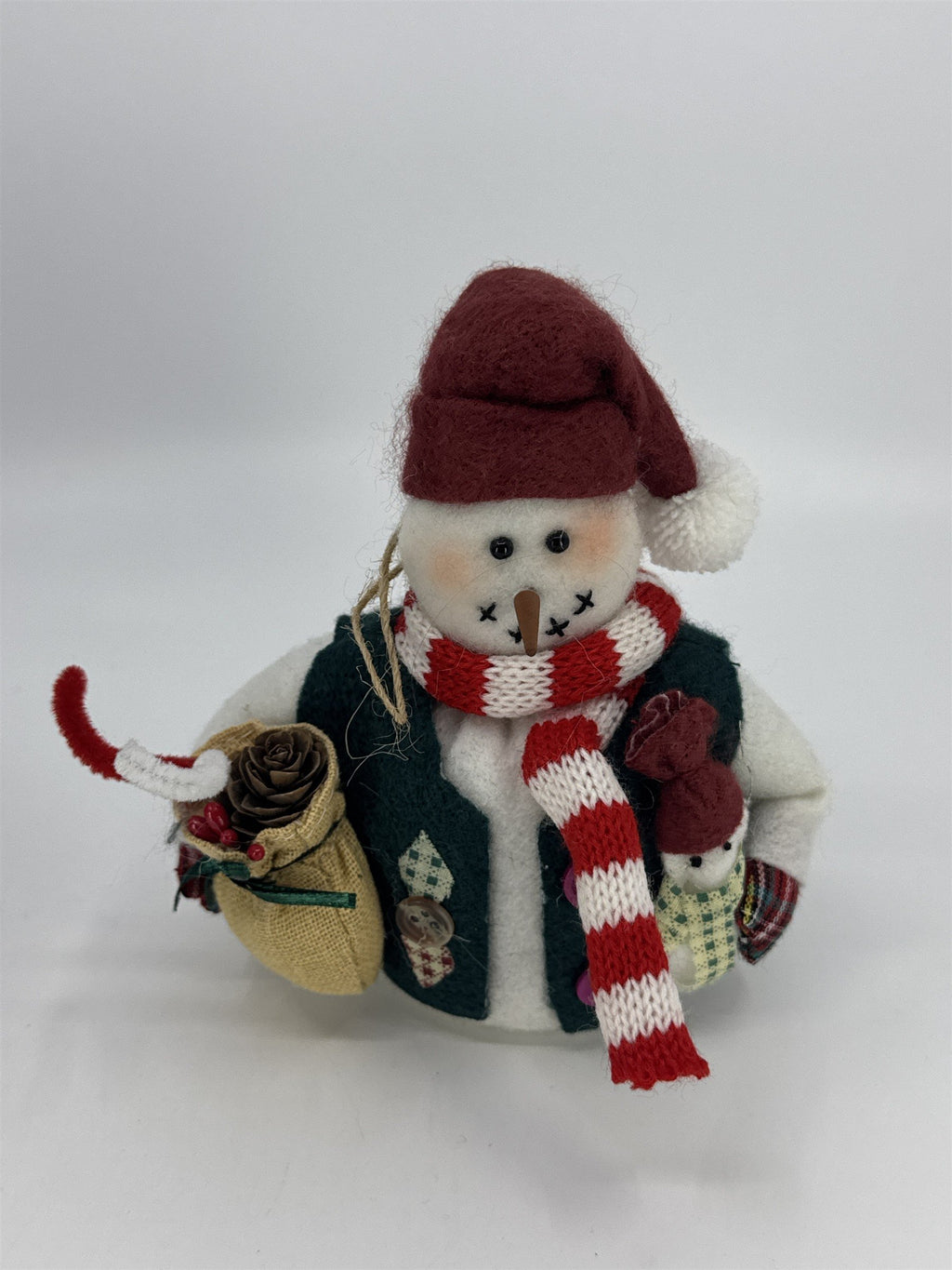 Set Of Three Vintage Home Interiors Christmas Snowmen Weighted Bottom Figurines