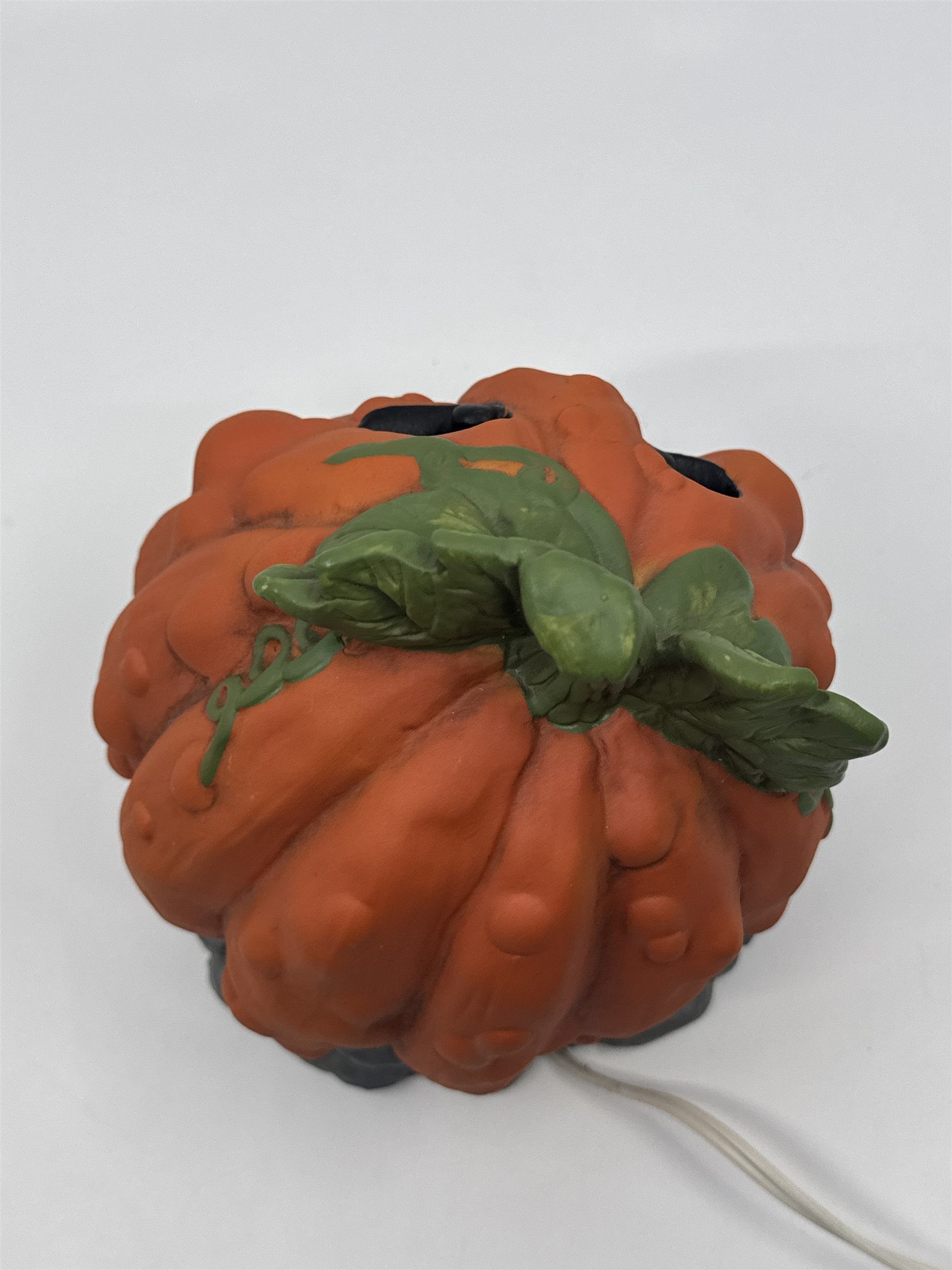 Vintage Brinns Lighted Jack O Lantern Pumpkin W/ Trick Or Treaters Inside