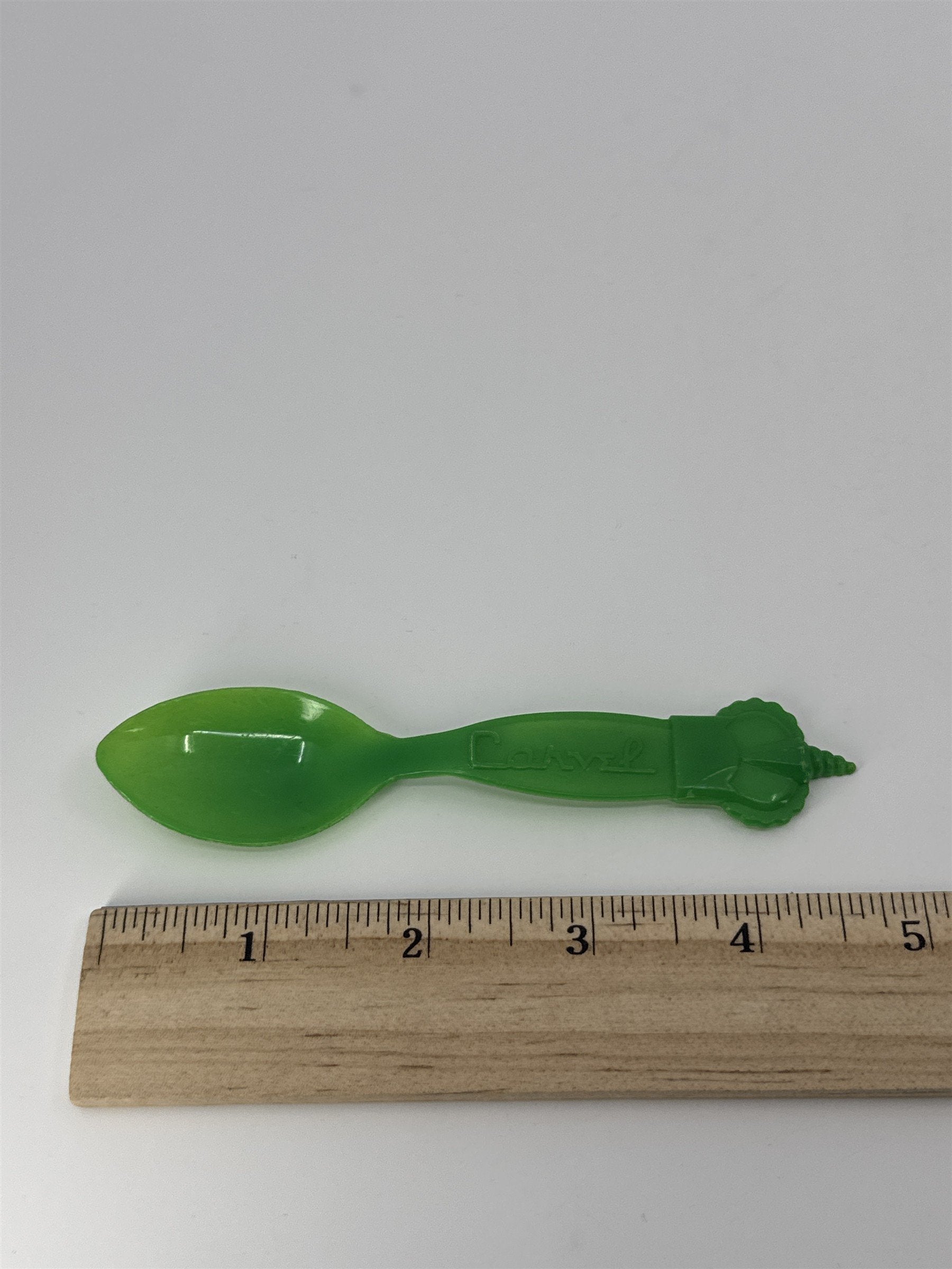Vintage Green Carvel Ice Cream Spoon Vintage Ice Cream Advertising Plastic Spoon