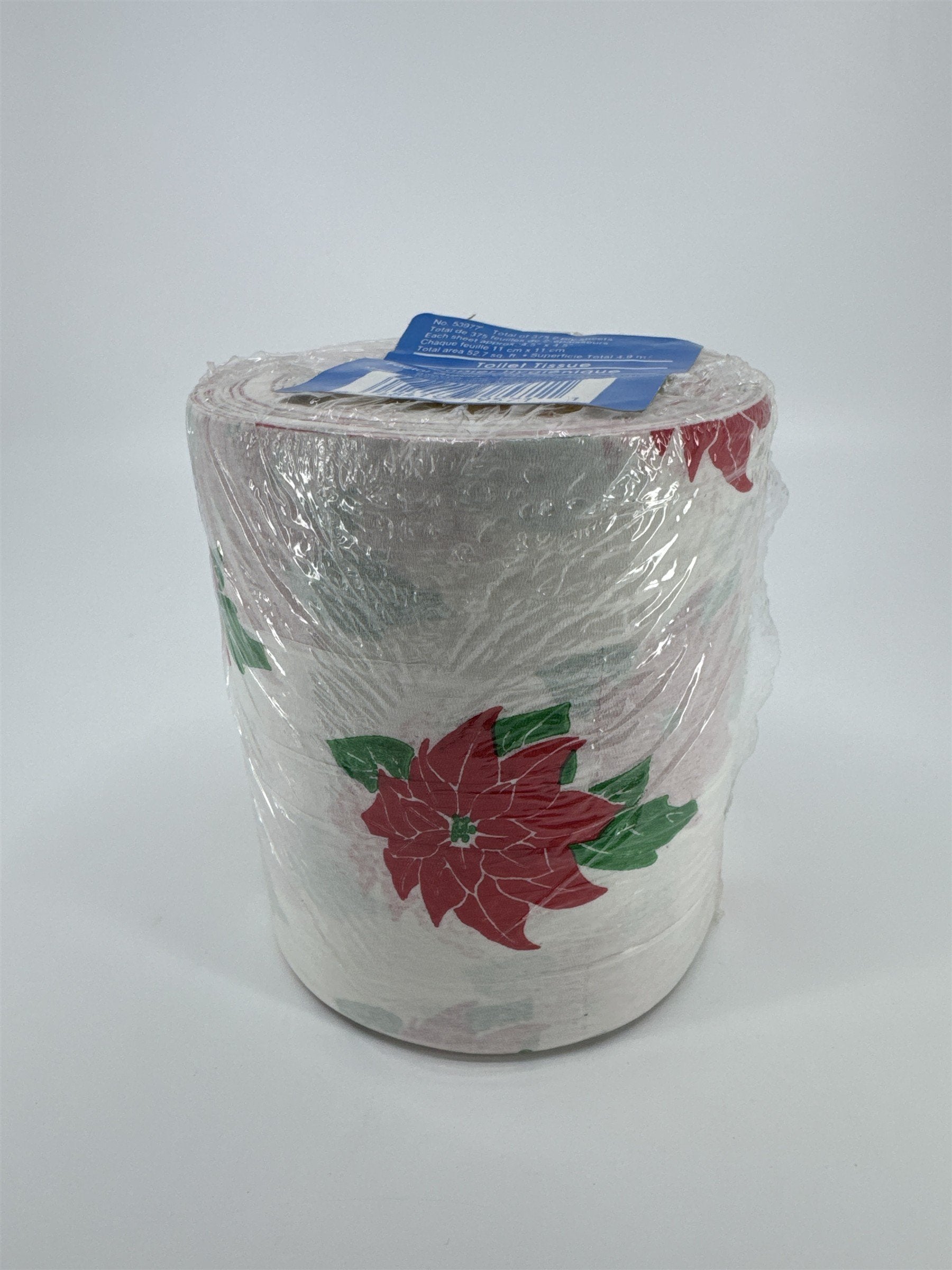 Vintage Amscan Christmas Holly Decorative Toilet Tissue Paper Holiday Decor