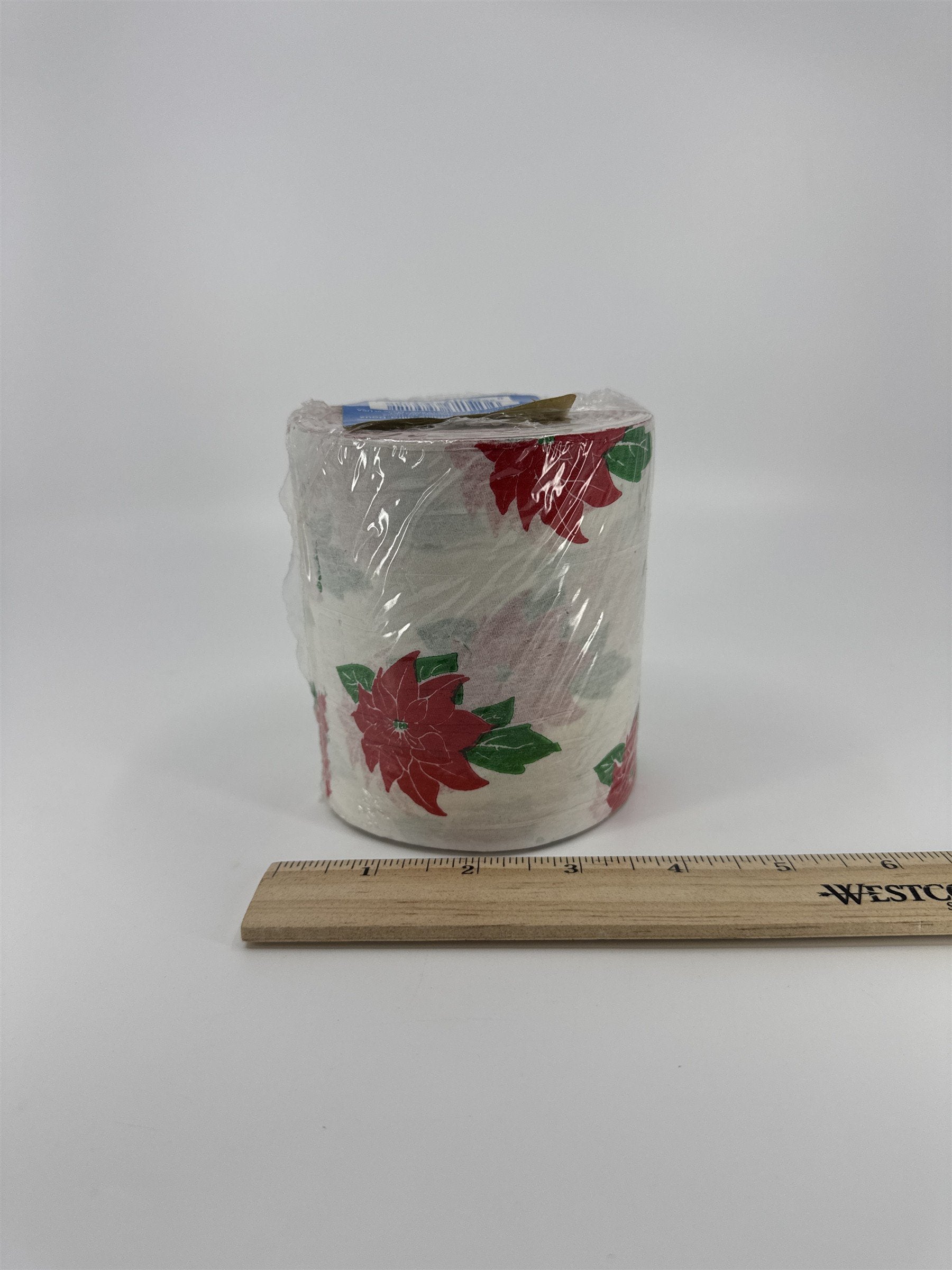 Vintage Amscan Christmas Holly Decorative Toilet Tissue Paper Holiday Decor