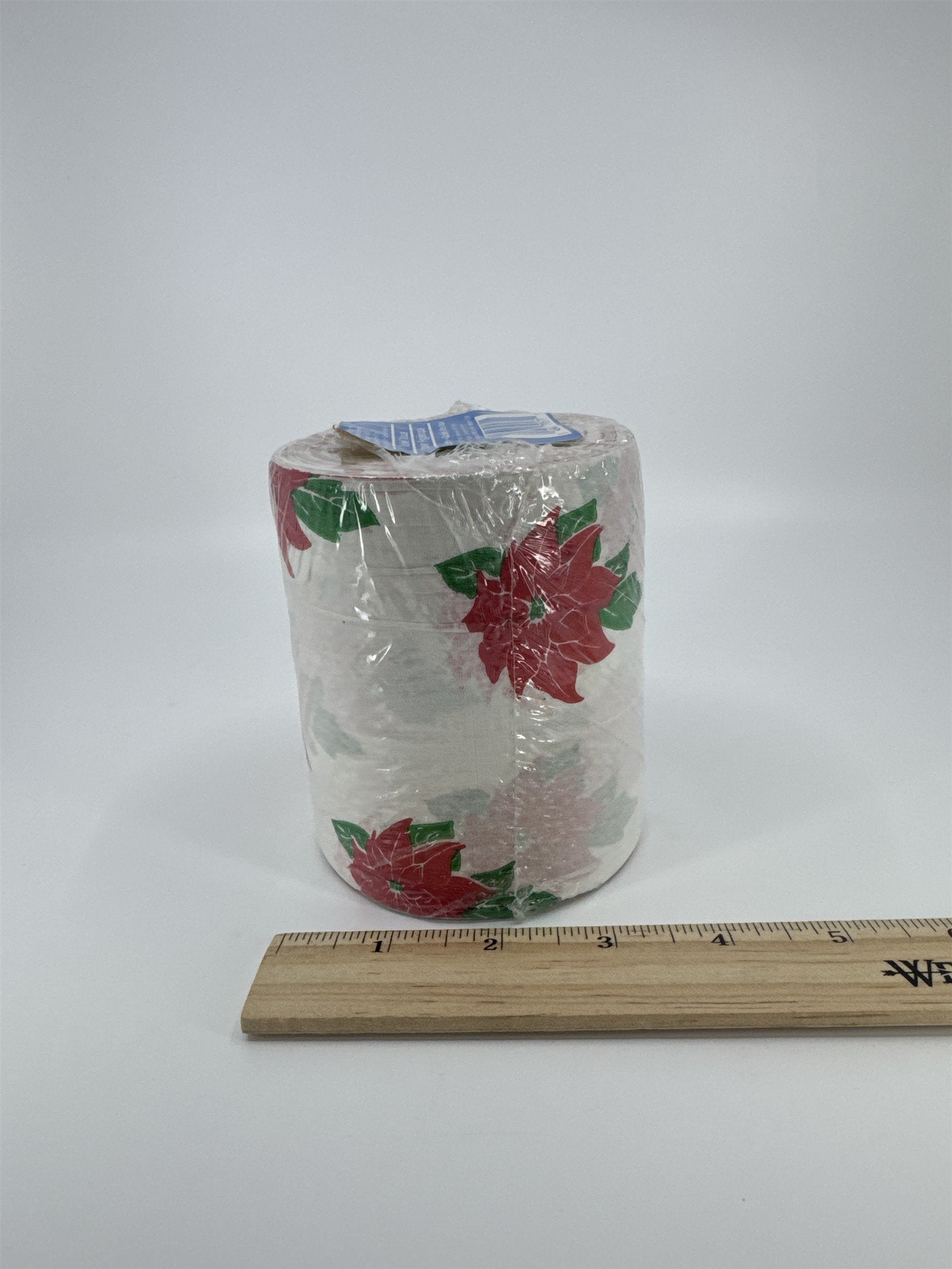 Vintage Amscan Christmas Holly Decorative Toilet Tissue Paper Holiday Decor