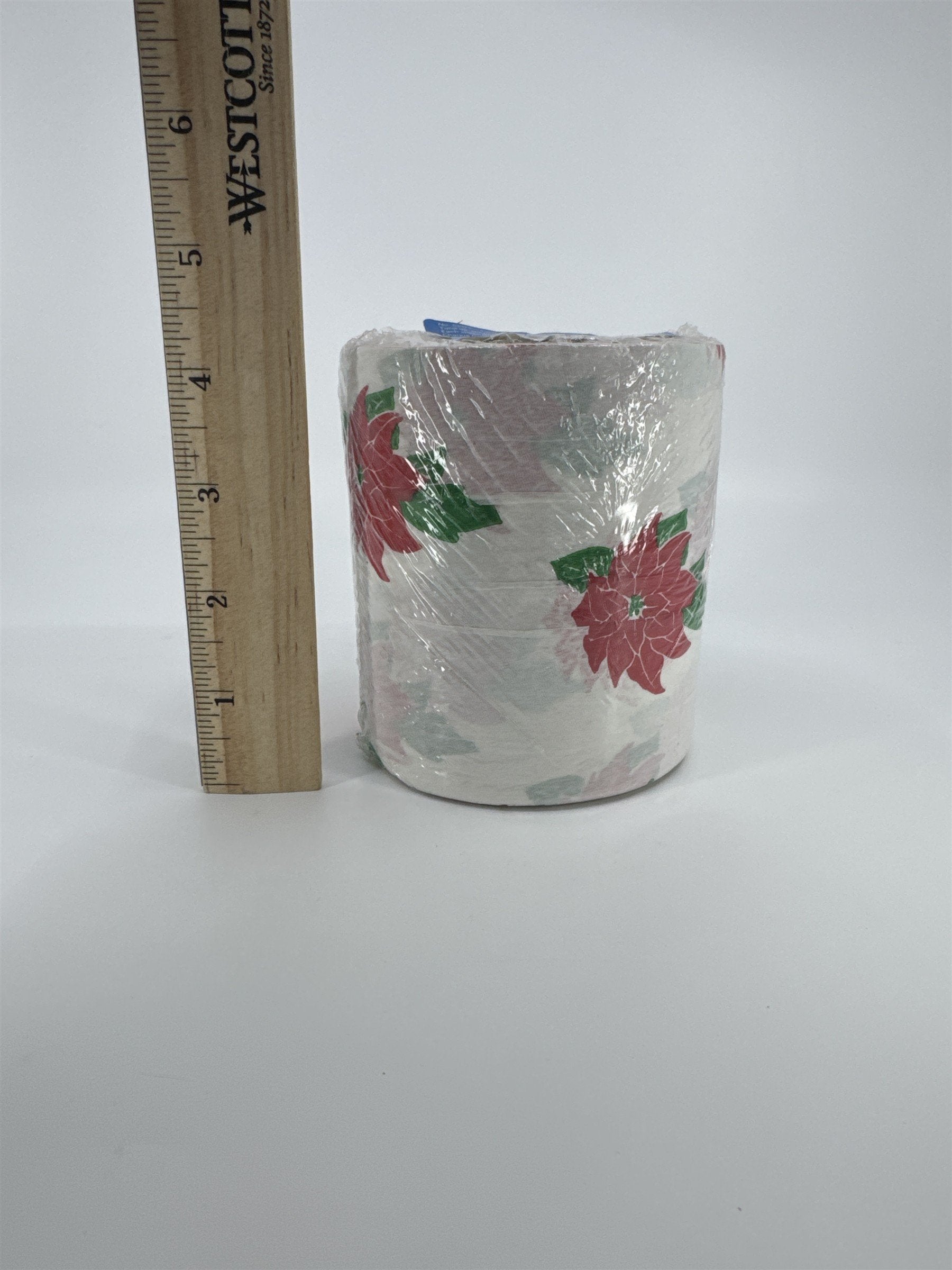 Vintage Amscan Christmas Holly Decorative Toilet Tissue Paper Holiday Decor