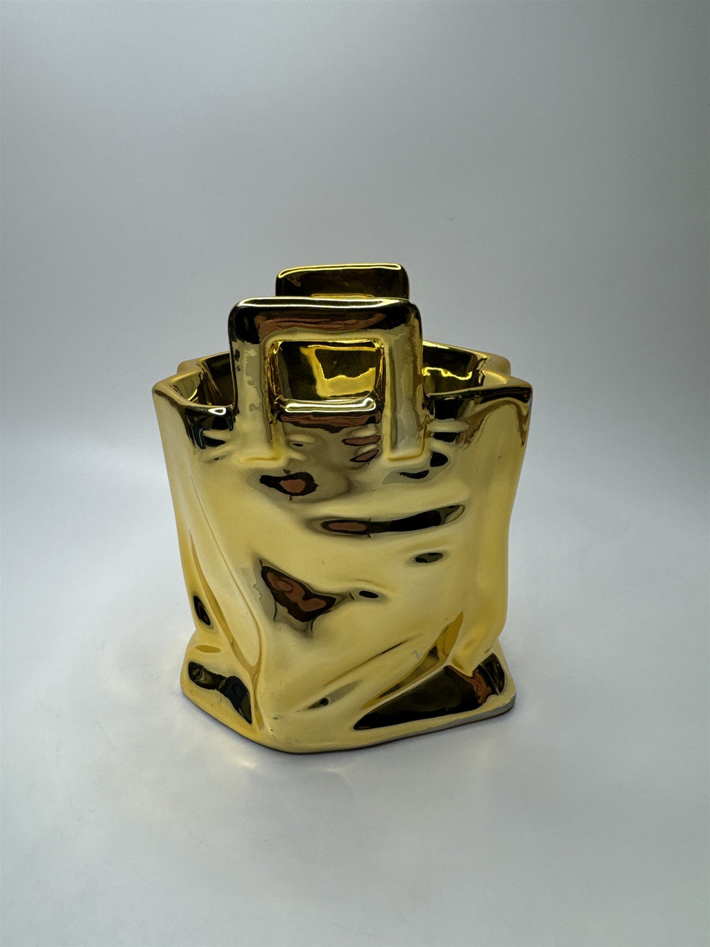 Rosenthal Netter Gold Bag Coin Bank Ceramic Taiwan Vtg MCM Hollywood Regency