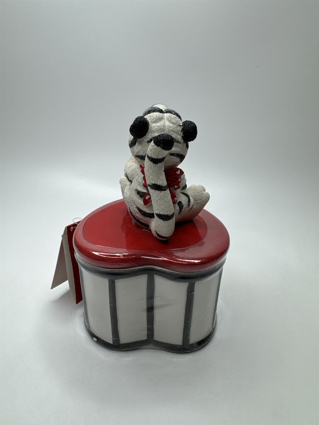 Vintage Hallmark Cat Trinket Box Figurine Valentine Heart Lock Candy Storage Box