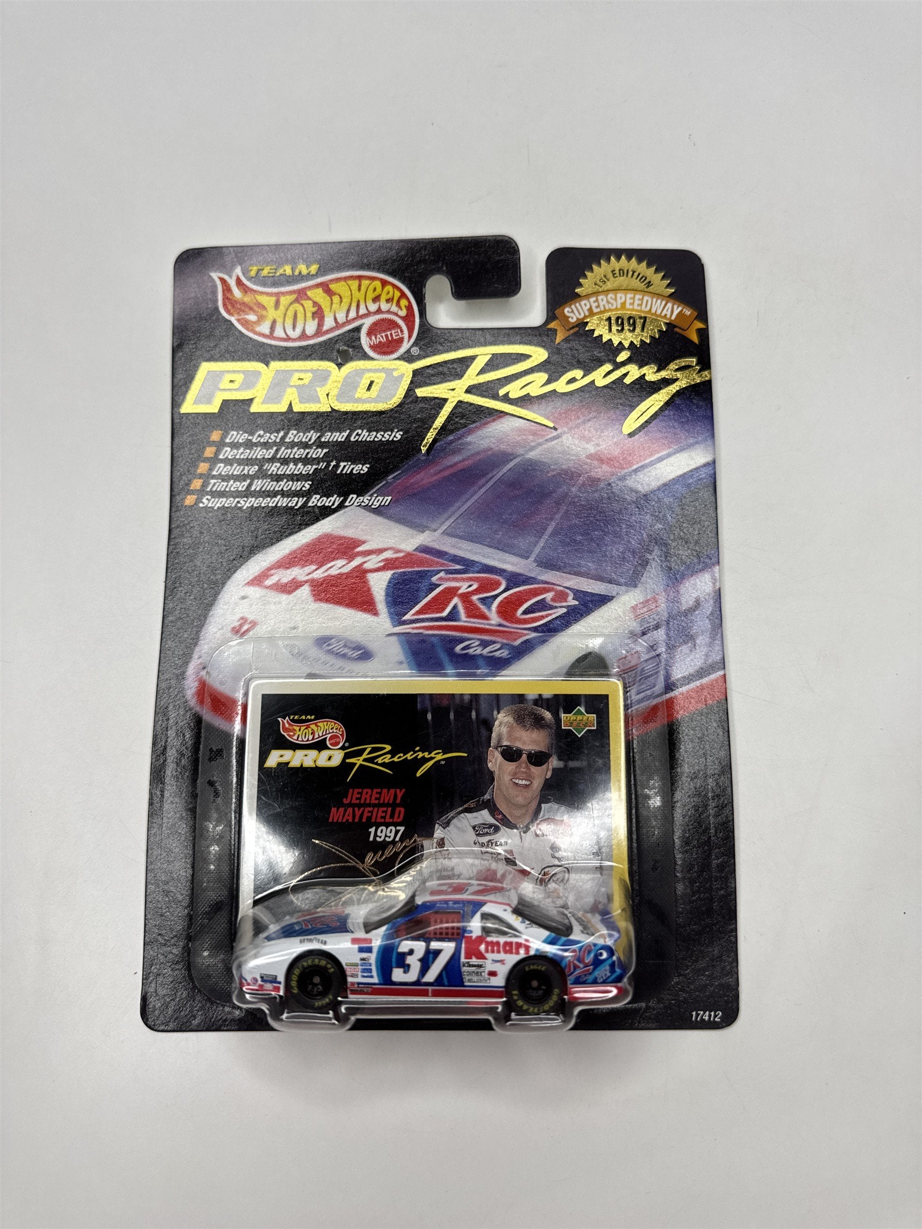 1997 Hot Wheels Pro Racing #37 Jeremy Mayfield Die-Cast Kmart RC Cola Vtg