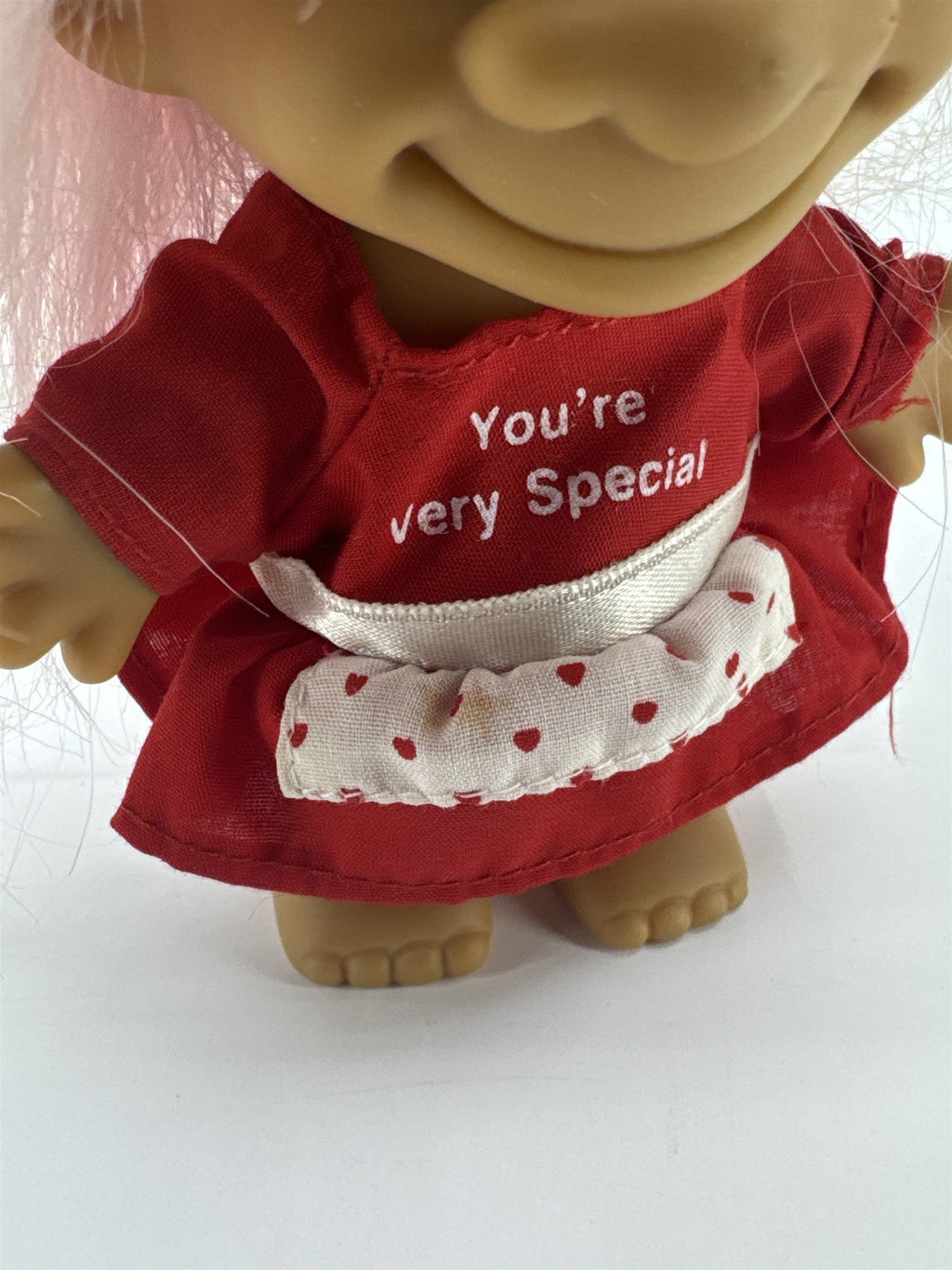 Vintage Russ Troll Doll Valentine's Day Doll W/ Heart Apron You're Very Special