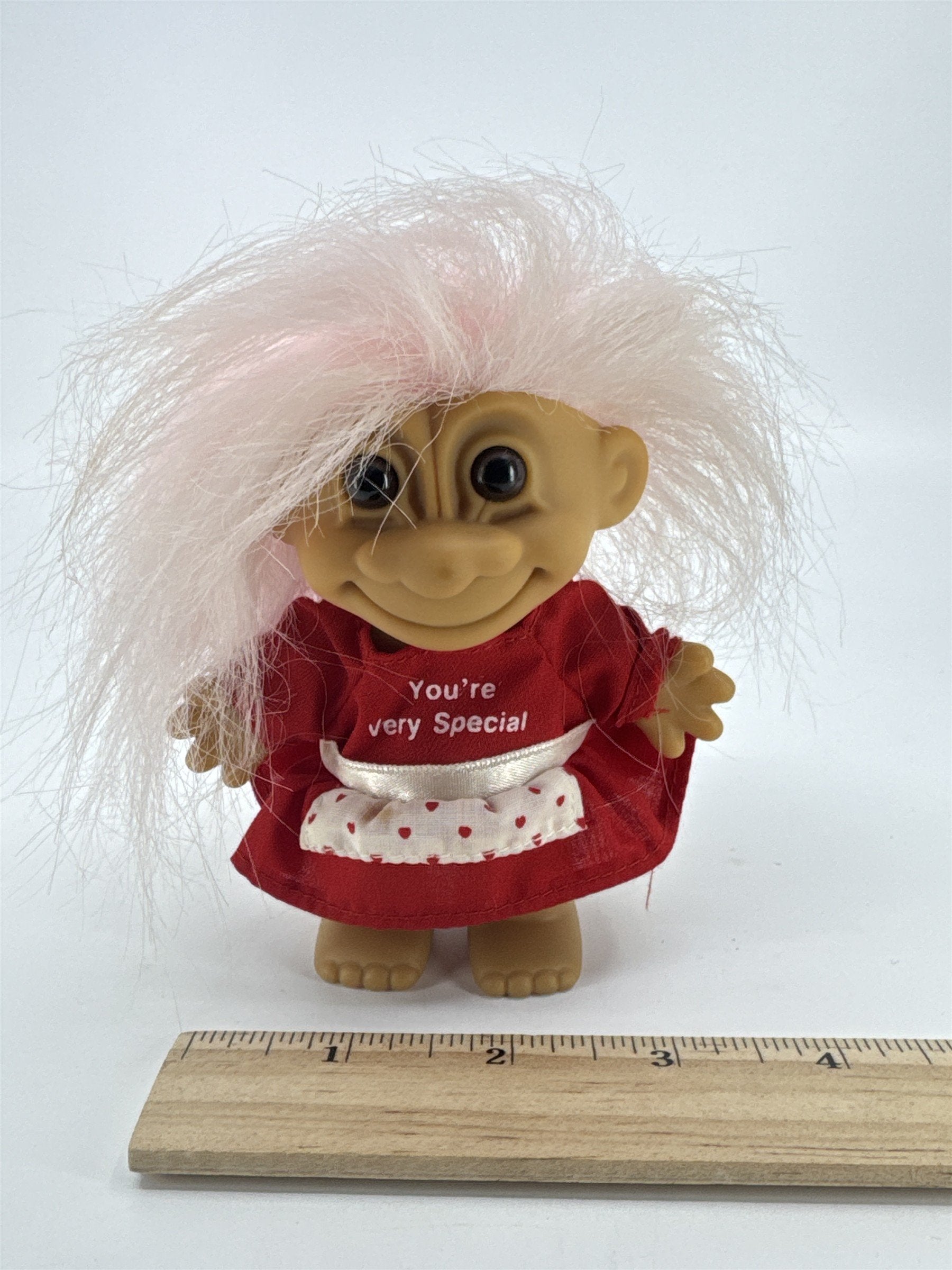 Vintage Russ Troll Doll Valentine's Day Doll W/ Heart Apron You're Very Special