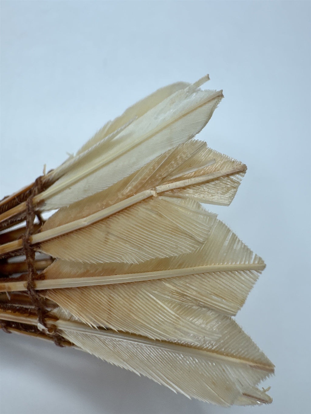 Vtg Spalding Feather Shuttlecock Badminton Birdie Wood Cork Olympic