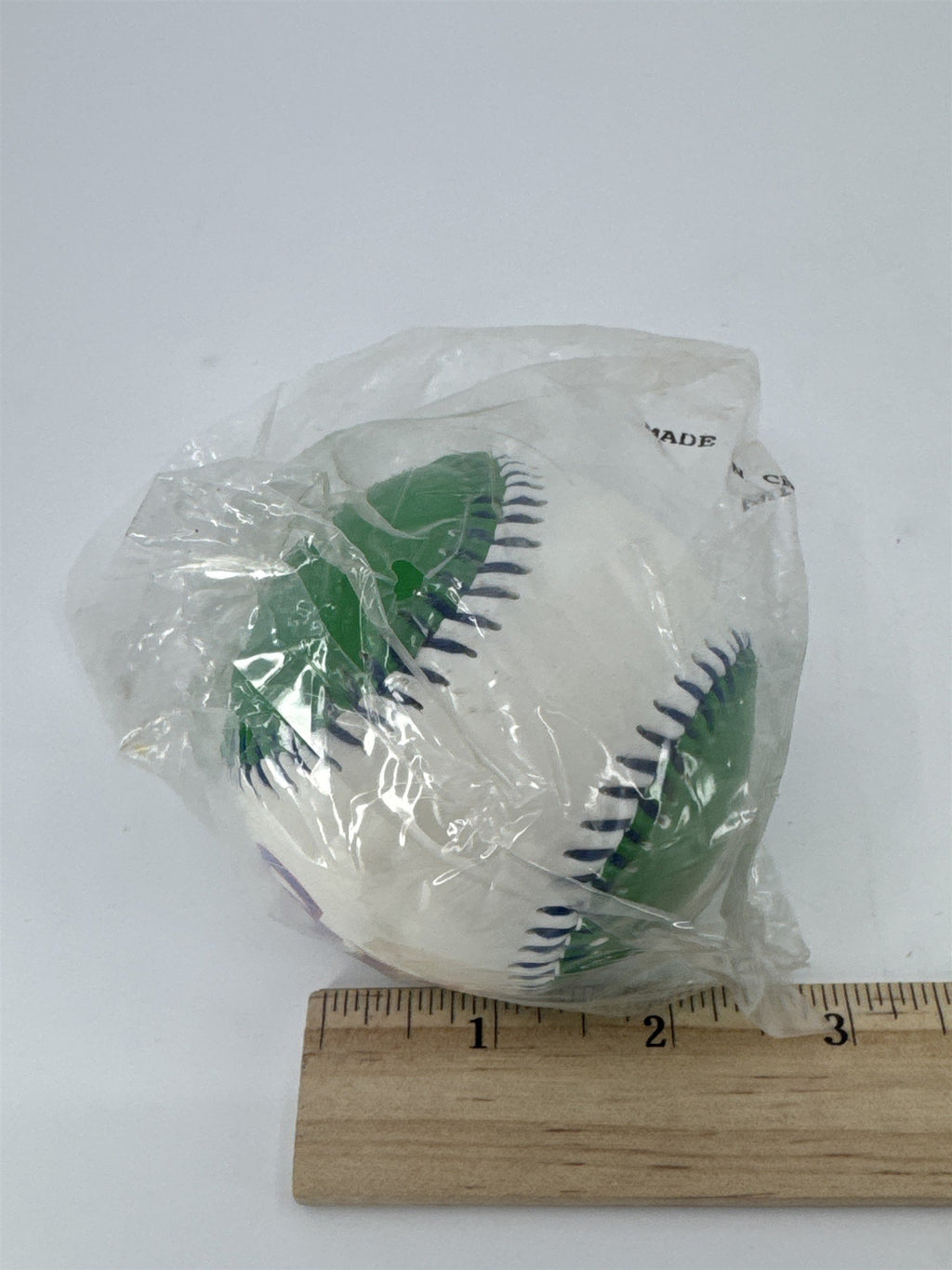 Vintage Scranton/Wilkes-Barre Red Barons Baseball In Plastic Mellon Bank Green