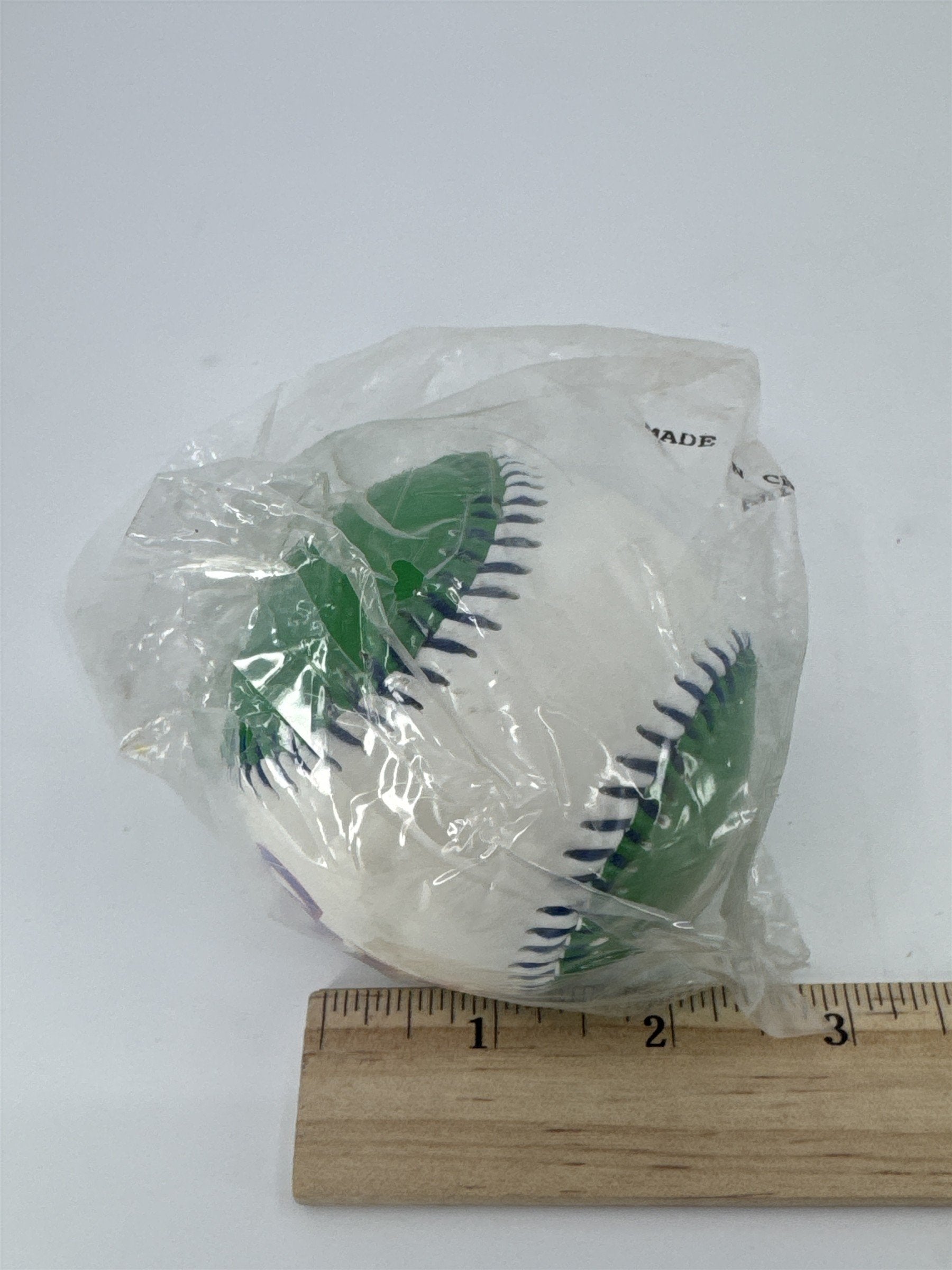 Vintage Scranton/Wilkes-Barre Red Barons Baseball In Plastic Mellon Bank Green
