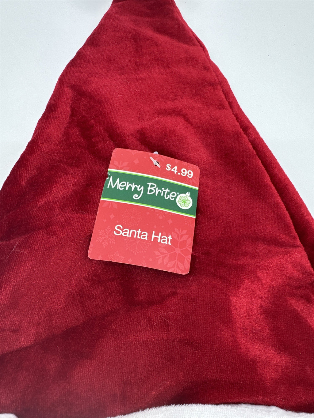 Christmas Santa Clause "Bah Humbug" Hat Merry Brite Red And White Santa Hat