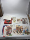 Famous Artists Studios Vintage Christmas Card Lot 18 NOS Religious Santa 1960s