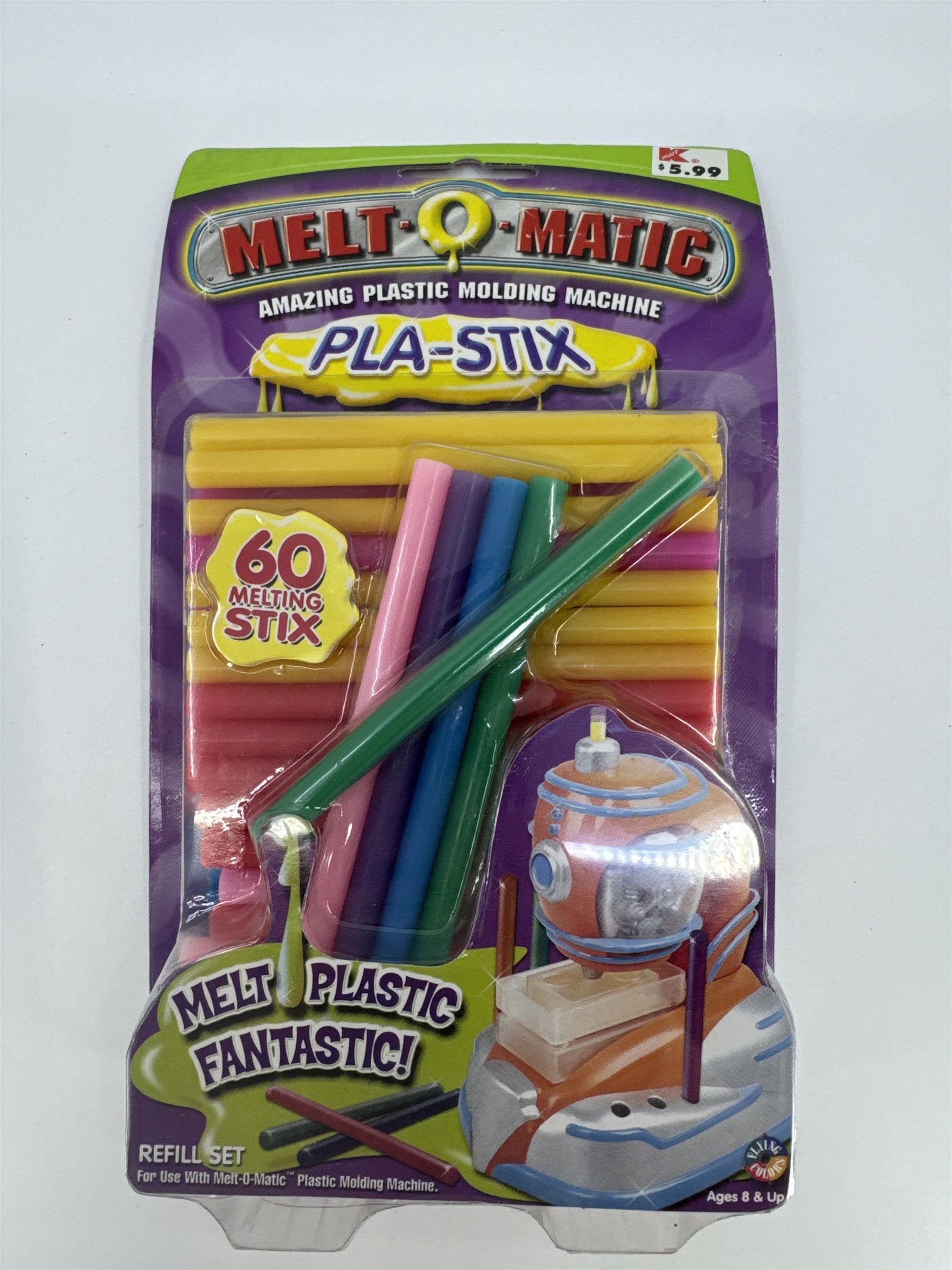 Vintage 2000 Melt-O-Matic Pla-Stix 60 Melting Stix Molding Machine Refills