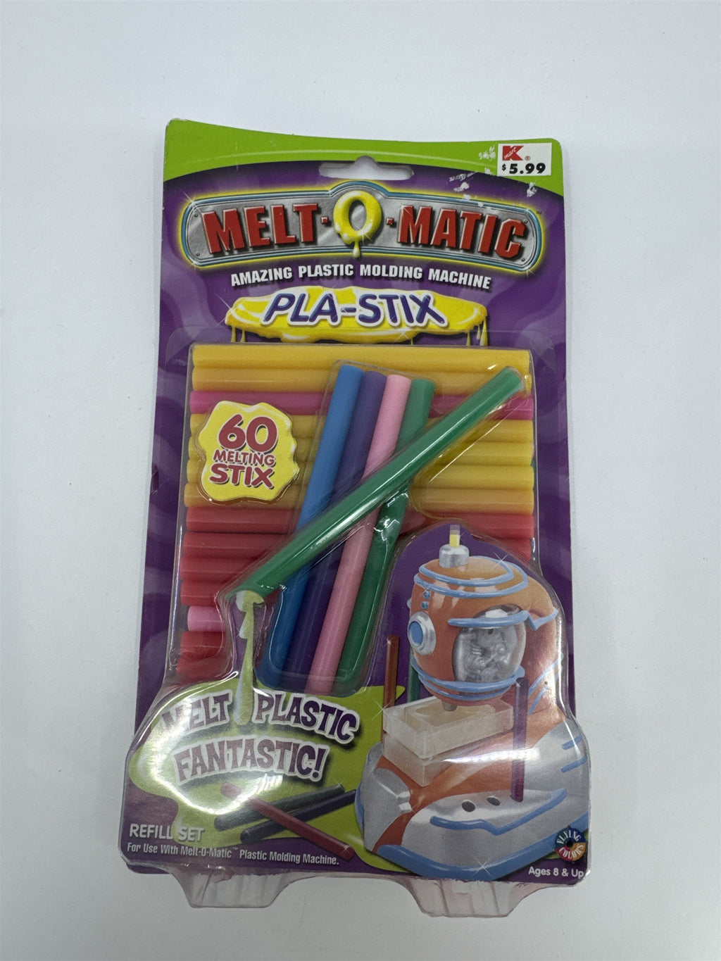 Vintage 2000 Melt-O-Matic Pla-Stix 60 Melting Stix Molding Machine Refills