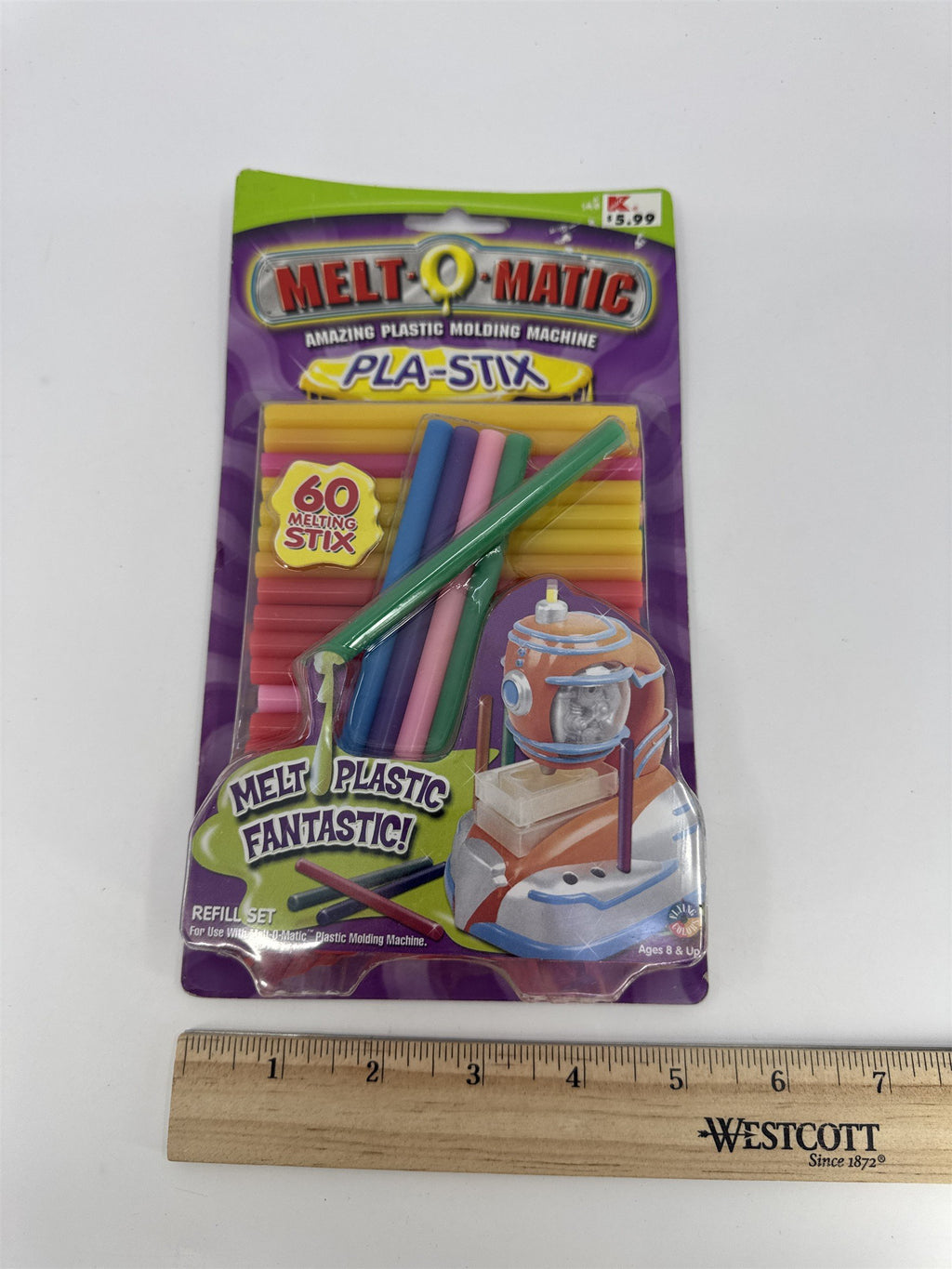 Vintage 2000 Melt-O-Matic Pla-Stix 60 Melting Stix Molding Machine Refills