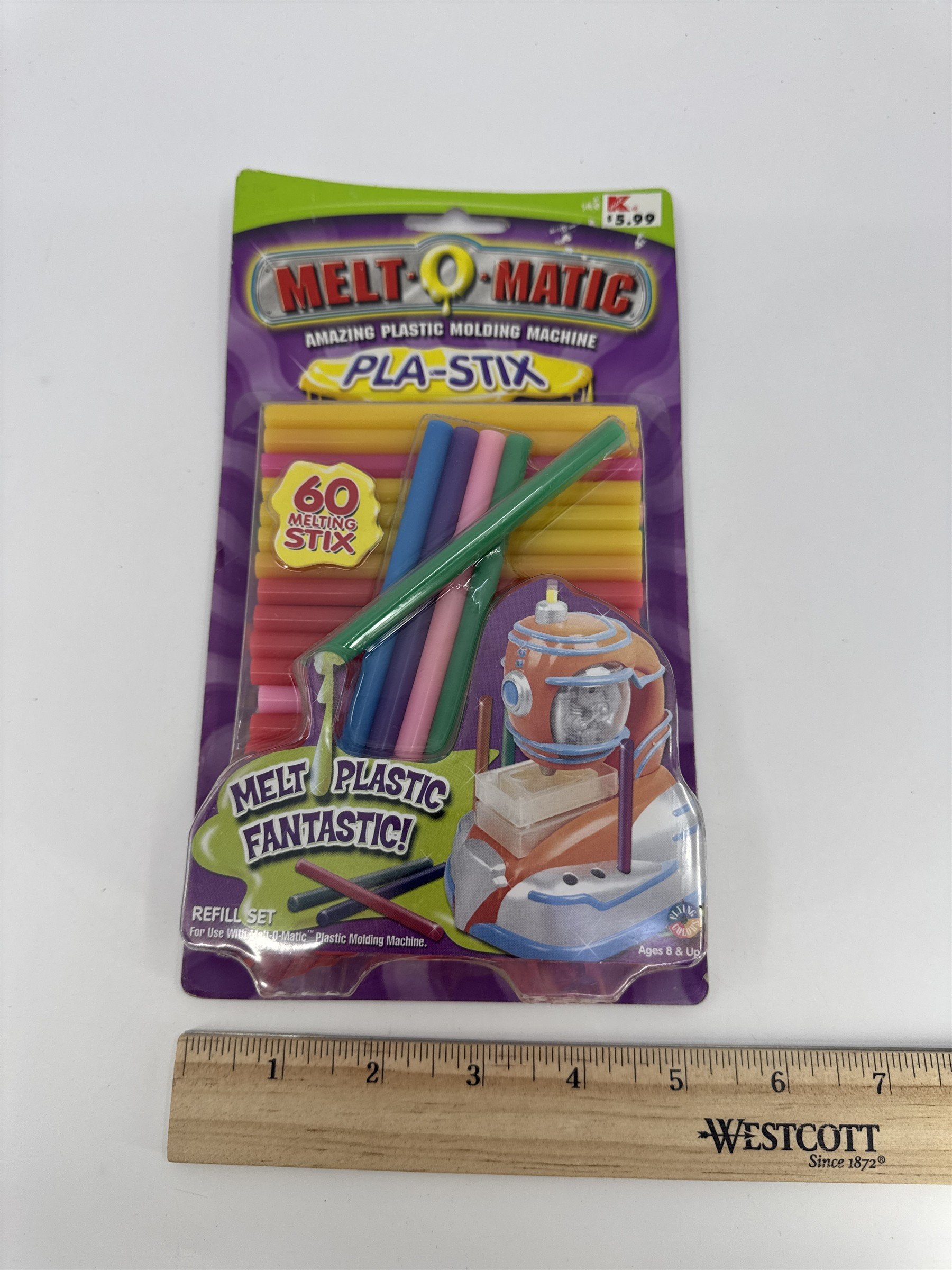 Vintage 2000 Melt-O-Matic Pla-Stix 60 Melting Stix Molding Machine Refills