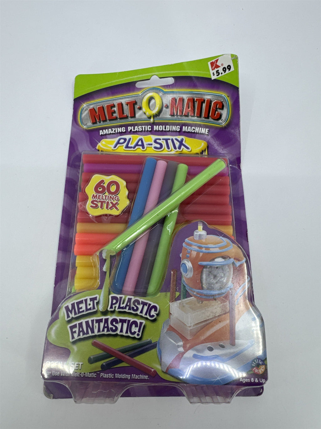 Vintage 2000 Melt-O-Matic Pla-Stix 60 Melting Stix Molding Machine Refills
