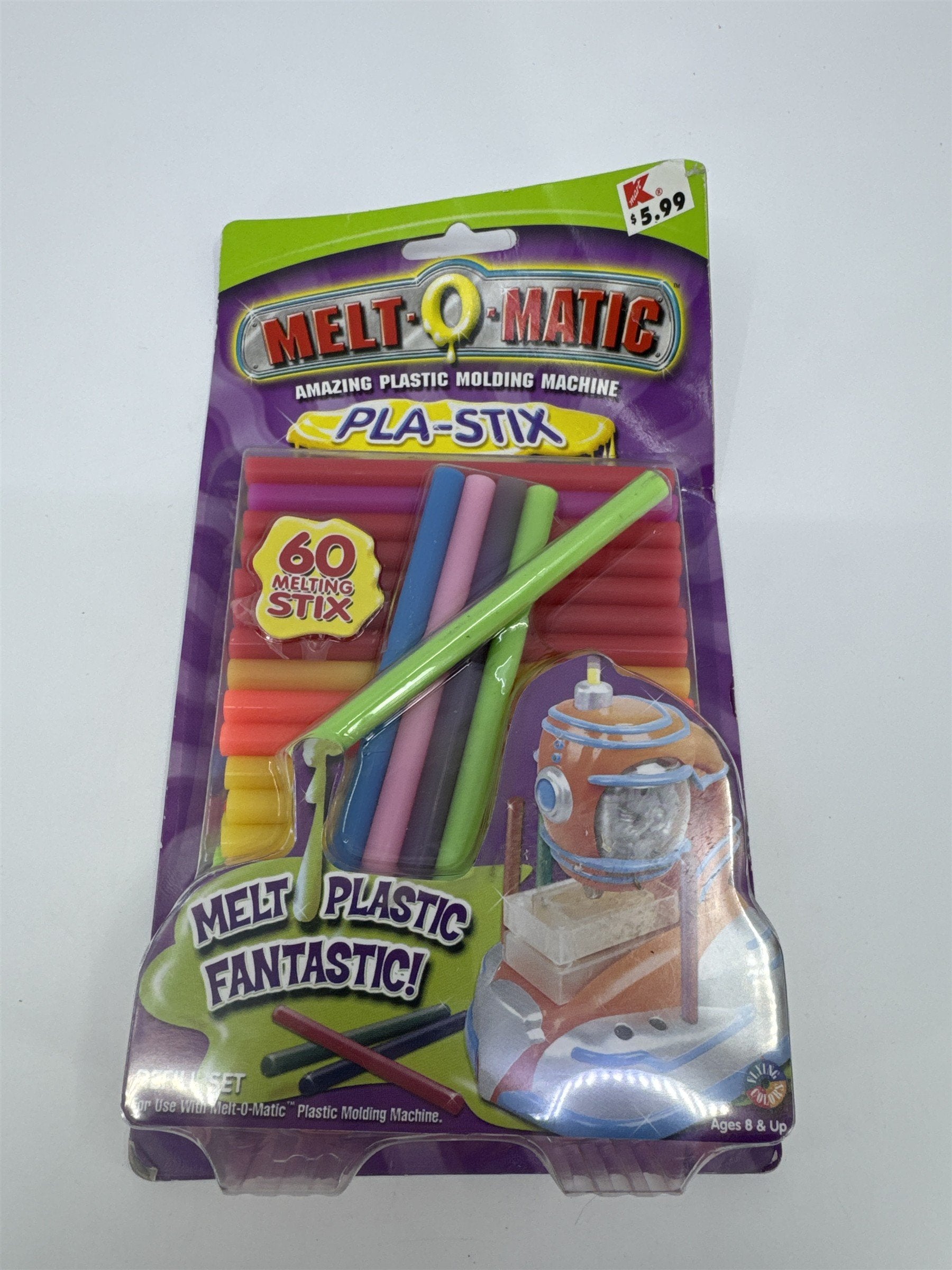 Vintage 2000 Melt-O-Matic Pla-Stix 60 Melting Stix Molding Machine Refills